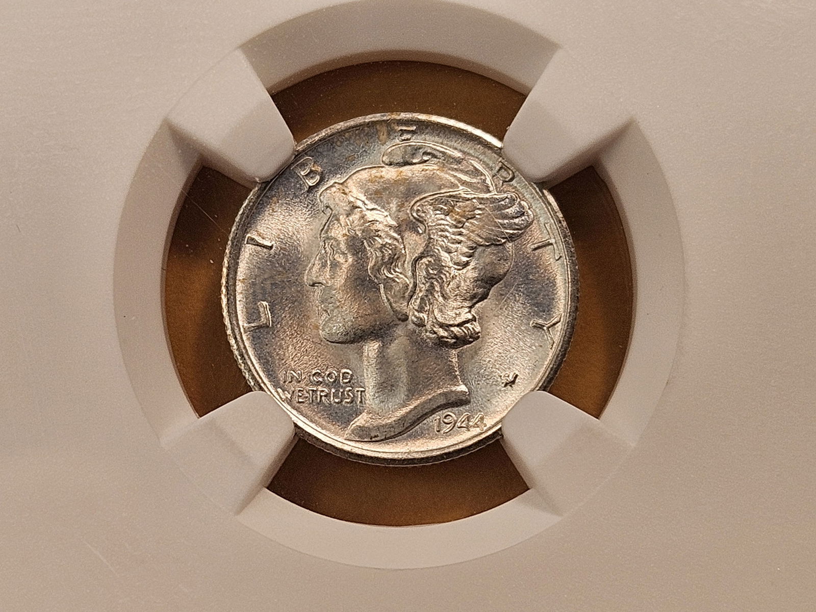NGC 1944-S Mercury Silver Dime in Mint State 67 (1 of 4)