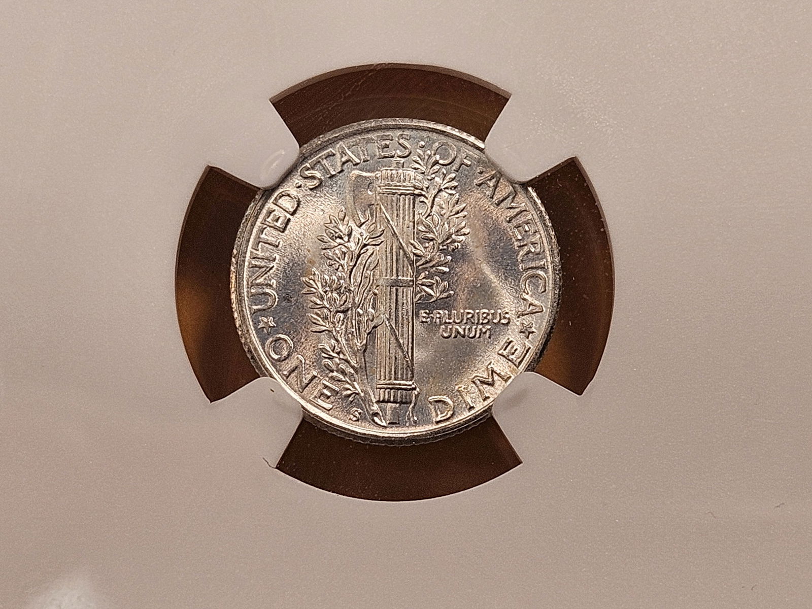 NGC 1944-S Mercury Silver Dime in Mint State 67 - 4