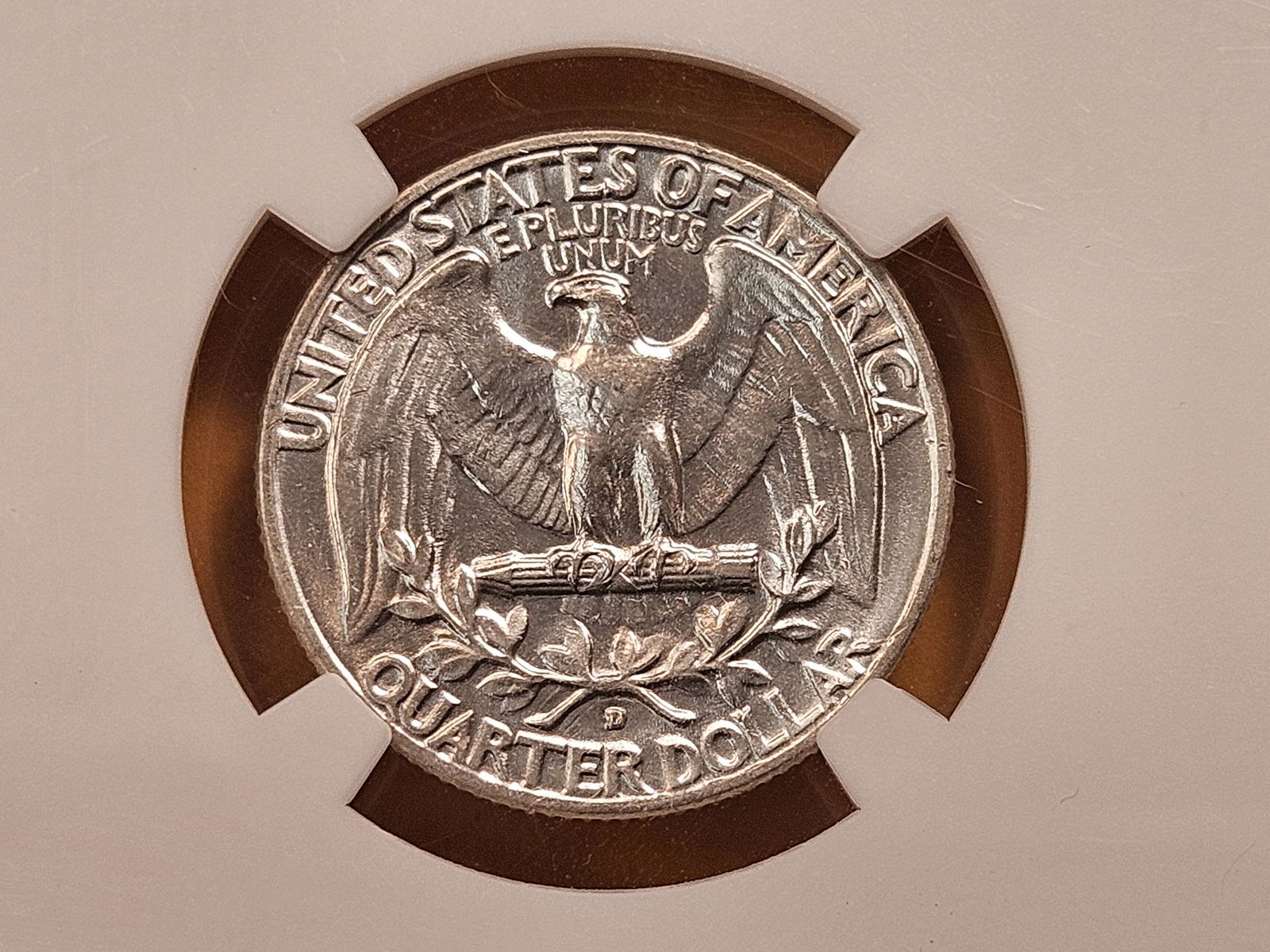 NGC 1955-D Washington Silver Quarter in Mint State 66 - 4