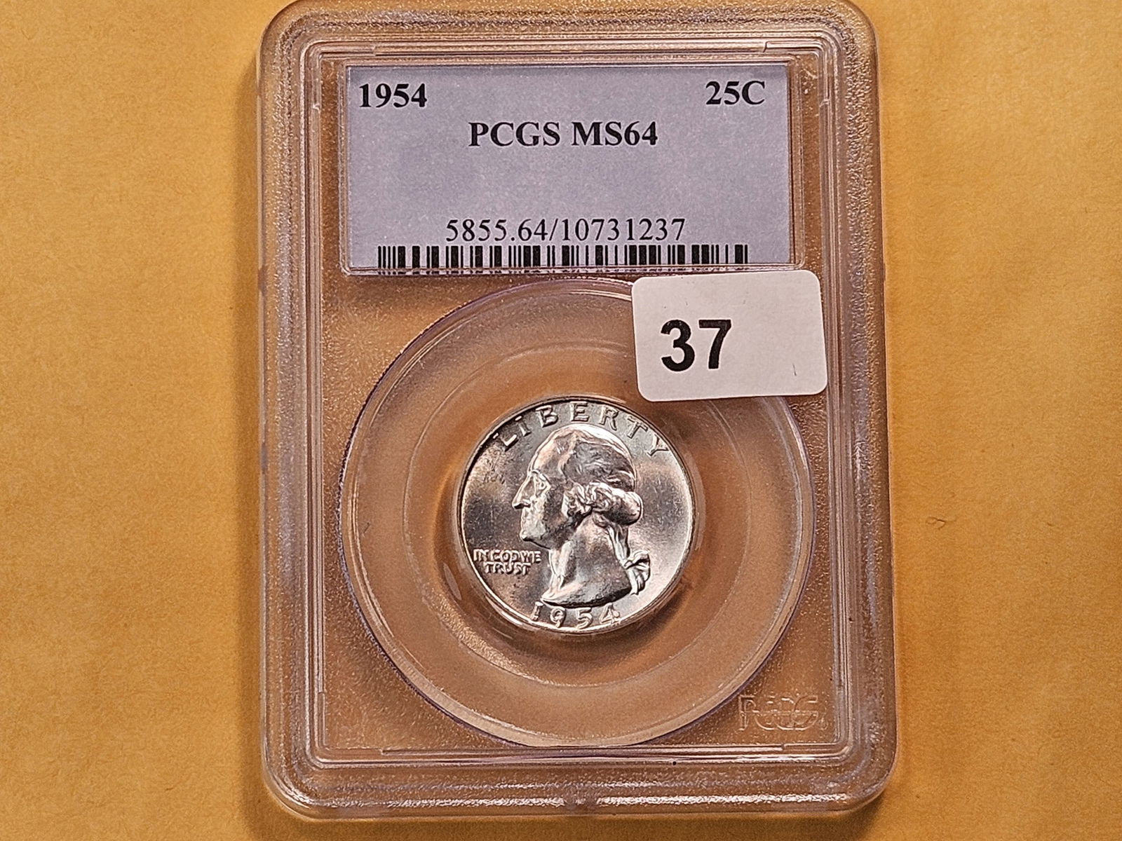 PCGS 1954 Washington Silver Quarter in Mint State 64 - 2