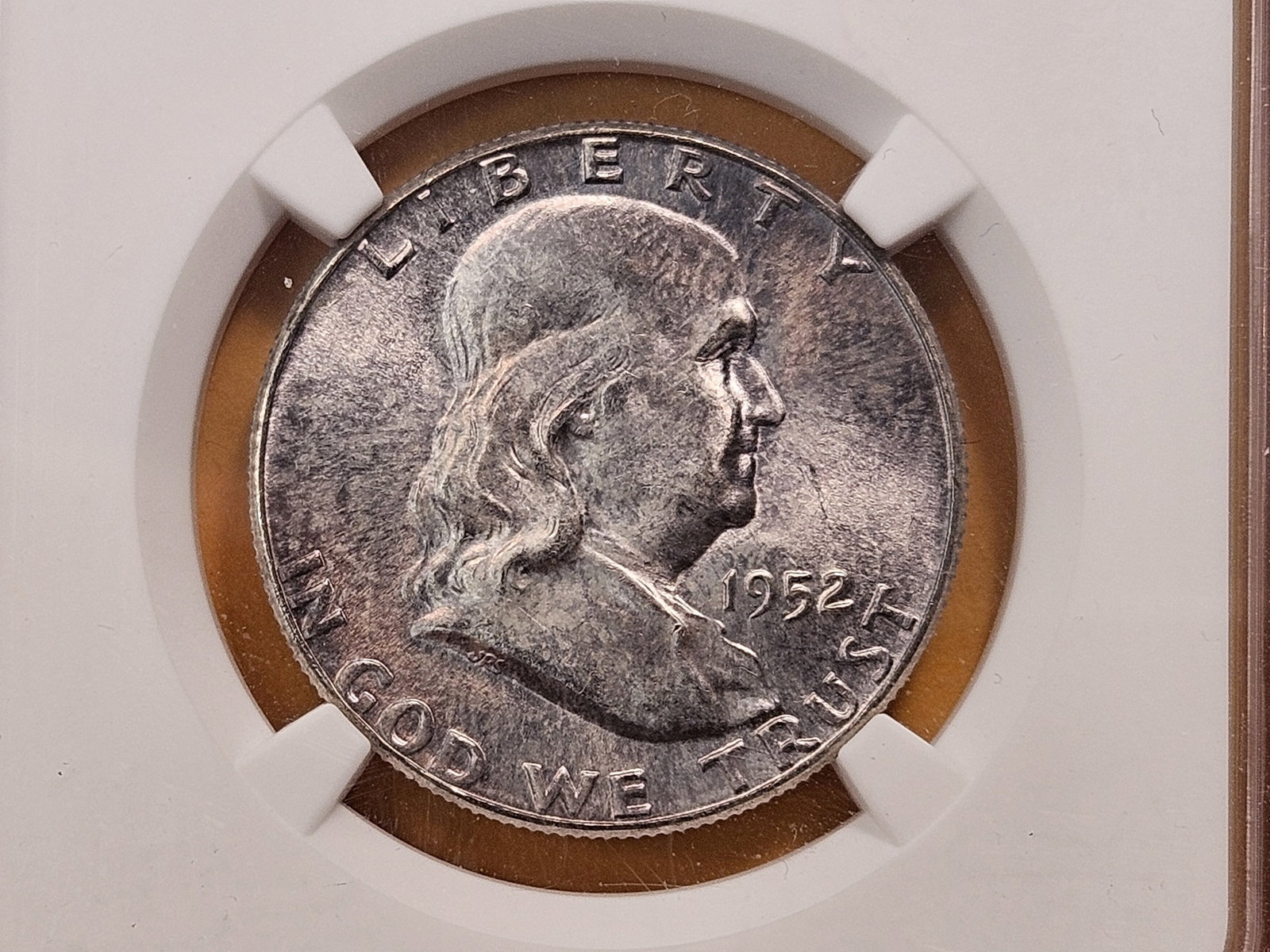 NGC 1952 Franklin Silver Half Dollar in Mint State 66 Full Bell Lines (1 of 4)