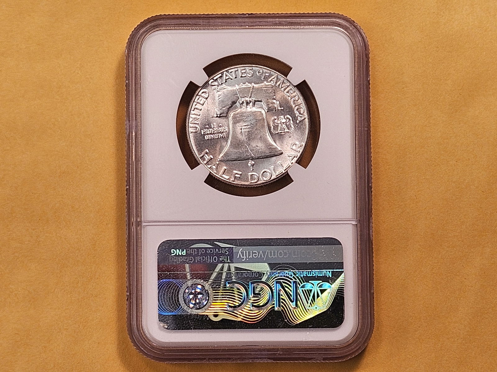 NGC 1952 Franklin Silver Half Dollar in Mint State 66 Full Bell Lines - 3