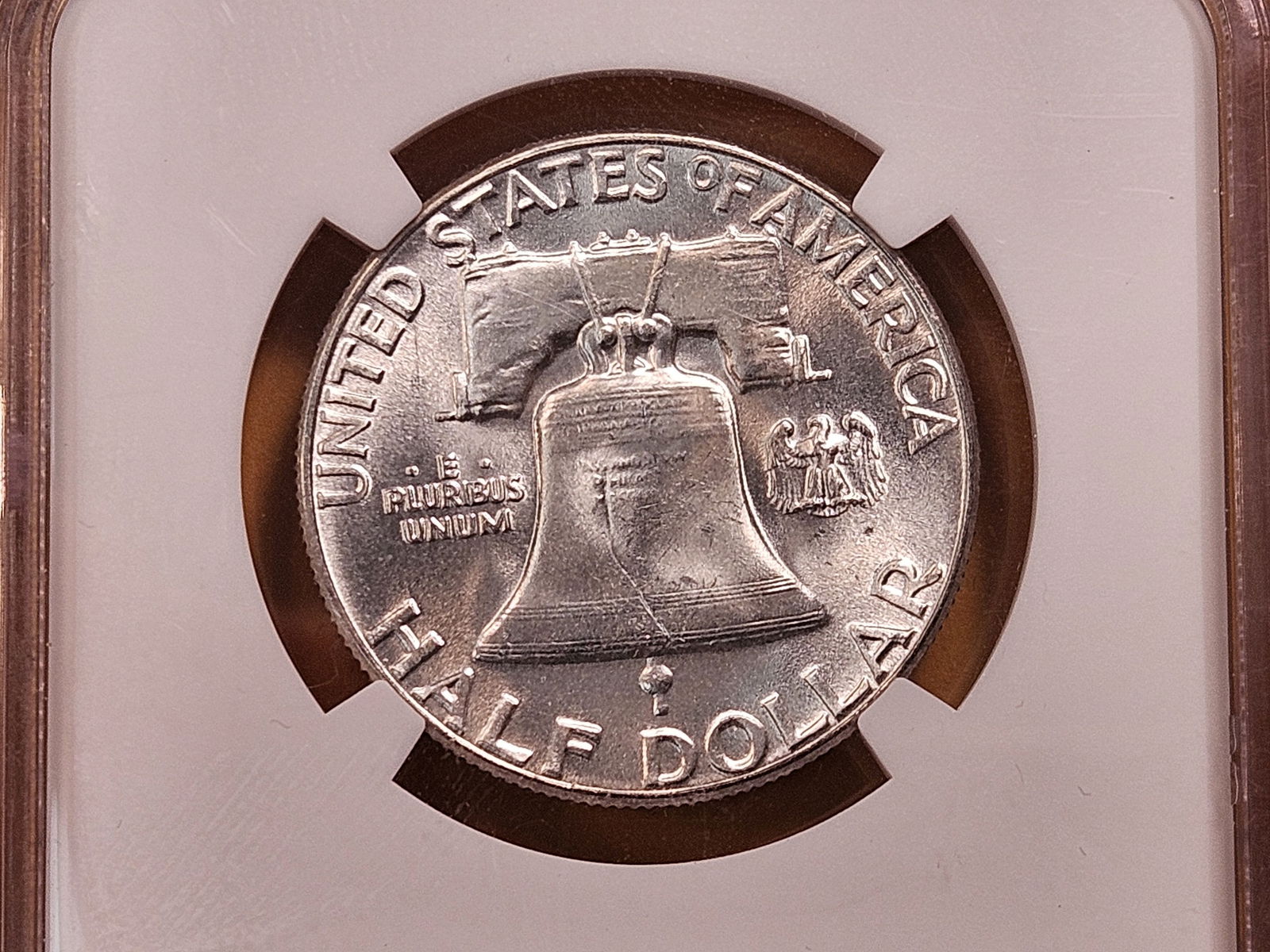 NGC 1952 Franklin Silver Half Dollar in Mint State 66 Full Bell Lines - 4