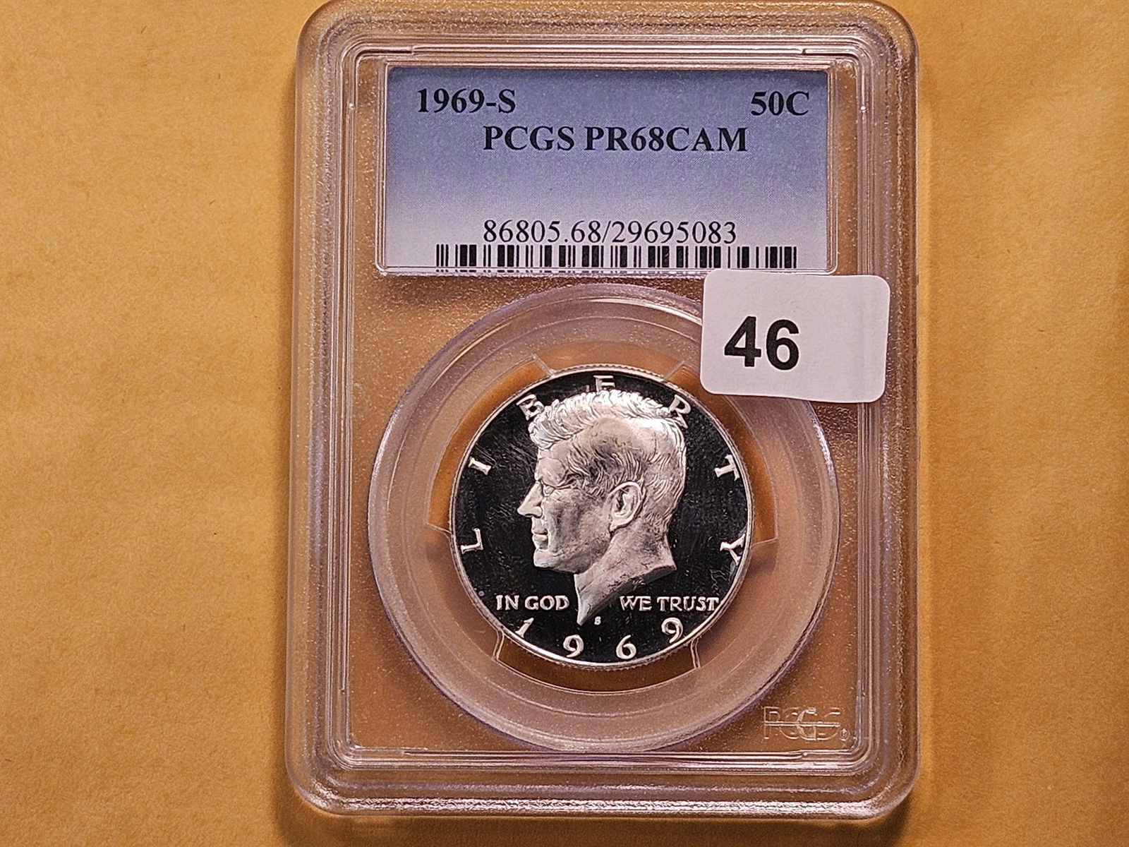 PCGS 1969-S Kennedy Silver Half Dollar in Proof 68 Cameo - 2