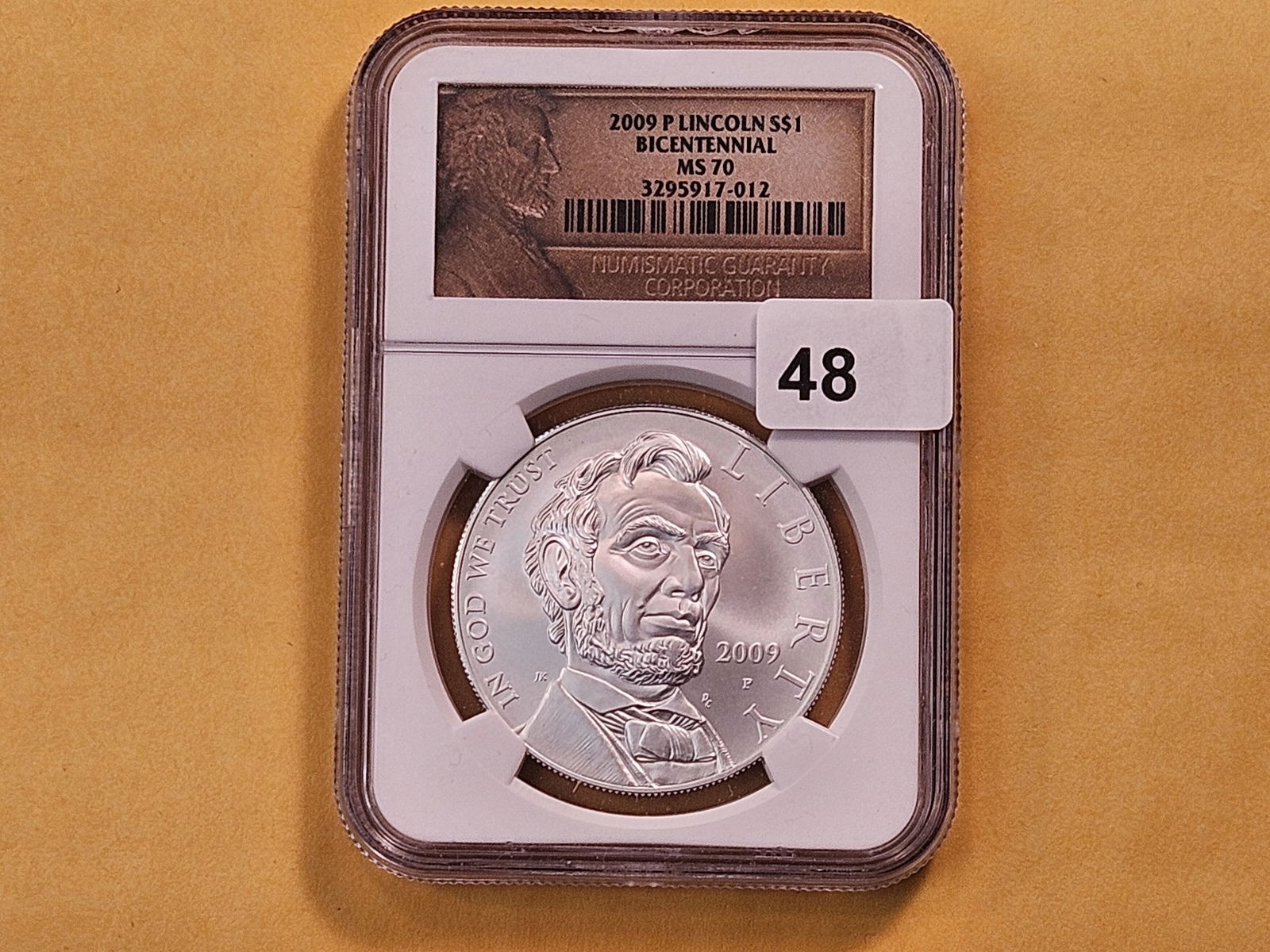 PERFECT! NGC 2009 Lincoln Bicentennial Commemorative Silver Dollar - 2