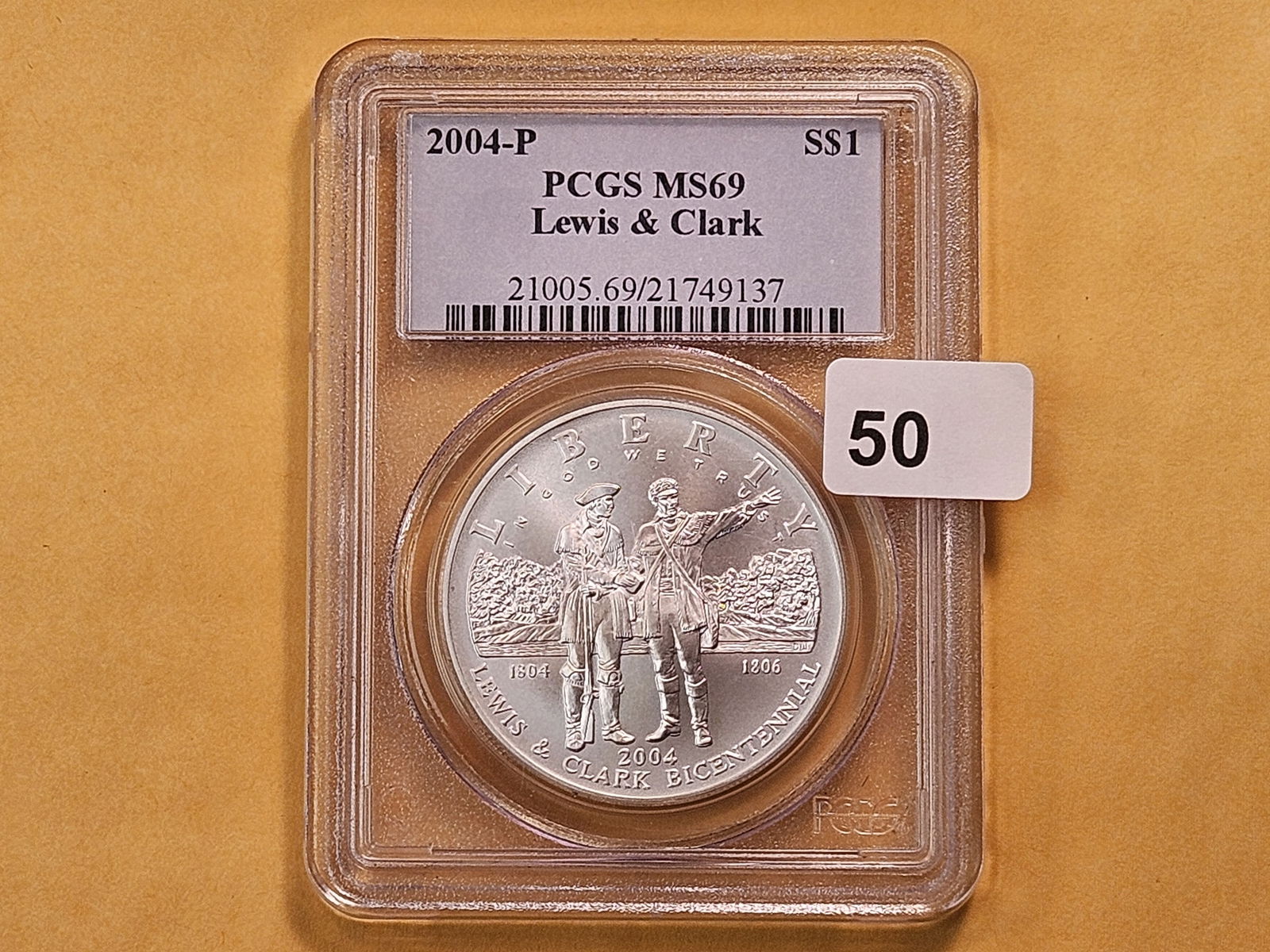 PCGS 2004 Commemorative Silver Dollar in Mint State 69 - 2