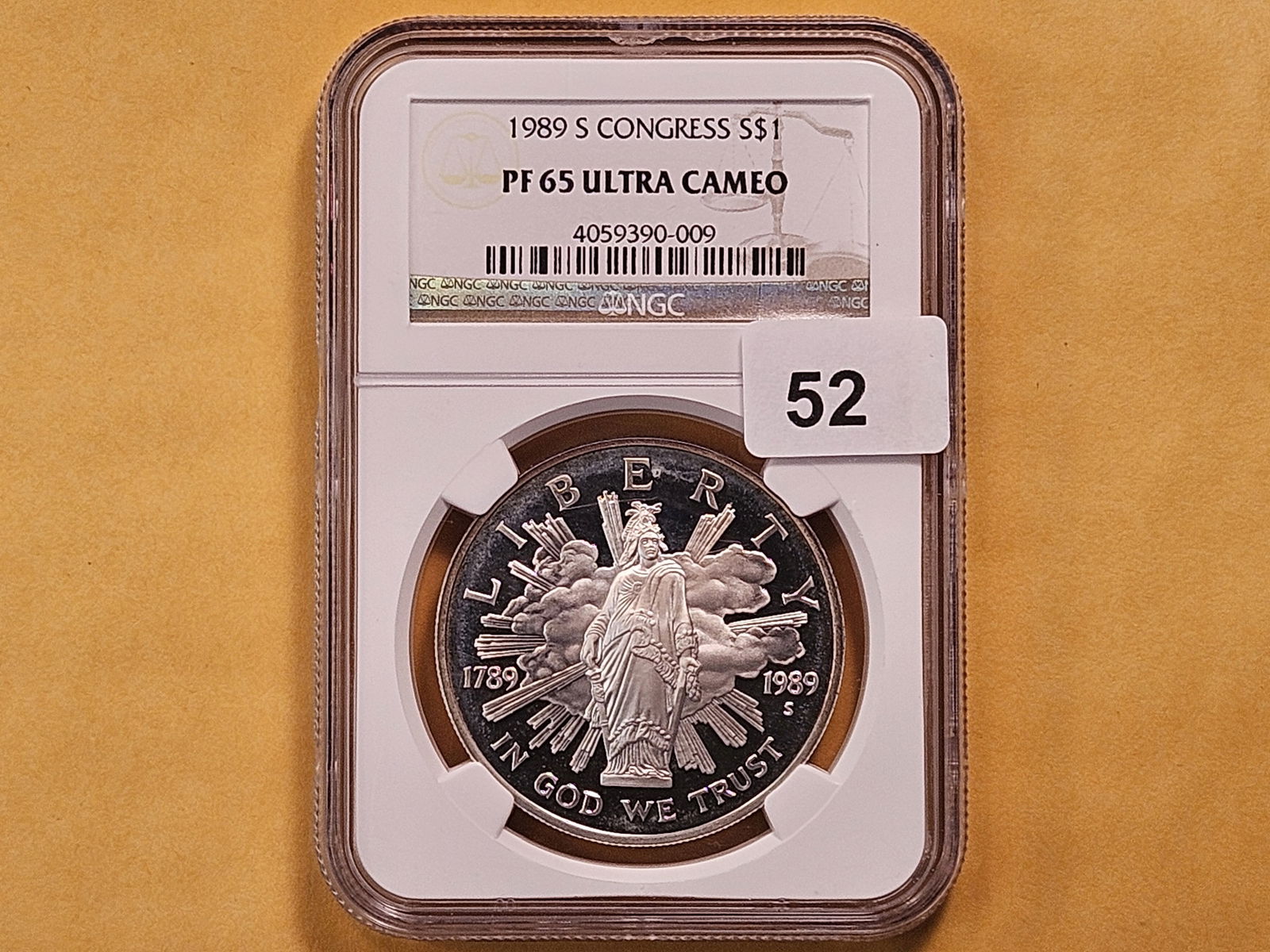 NGC 1989-S Commemorative Silver Half Dollar in Proof 65 Ultra Cameo - 2