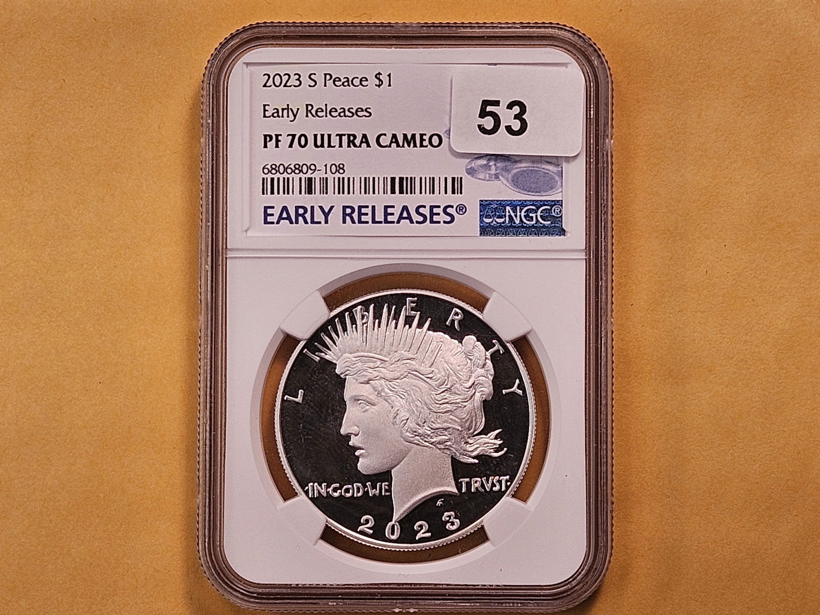 PERFECT! NGC 2023-S Peace Silver Dollar in Proof 70 Ultra Cameo - 2