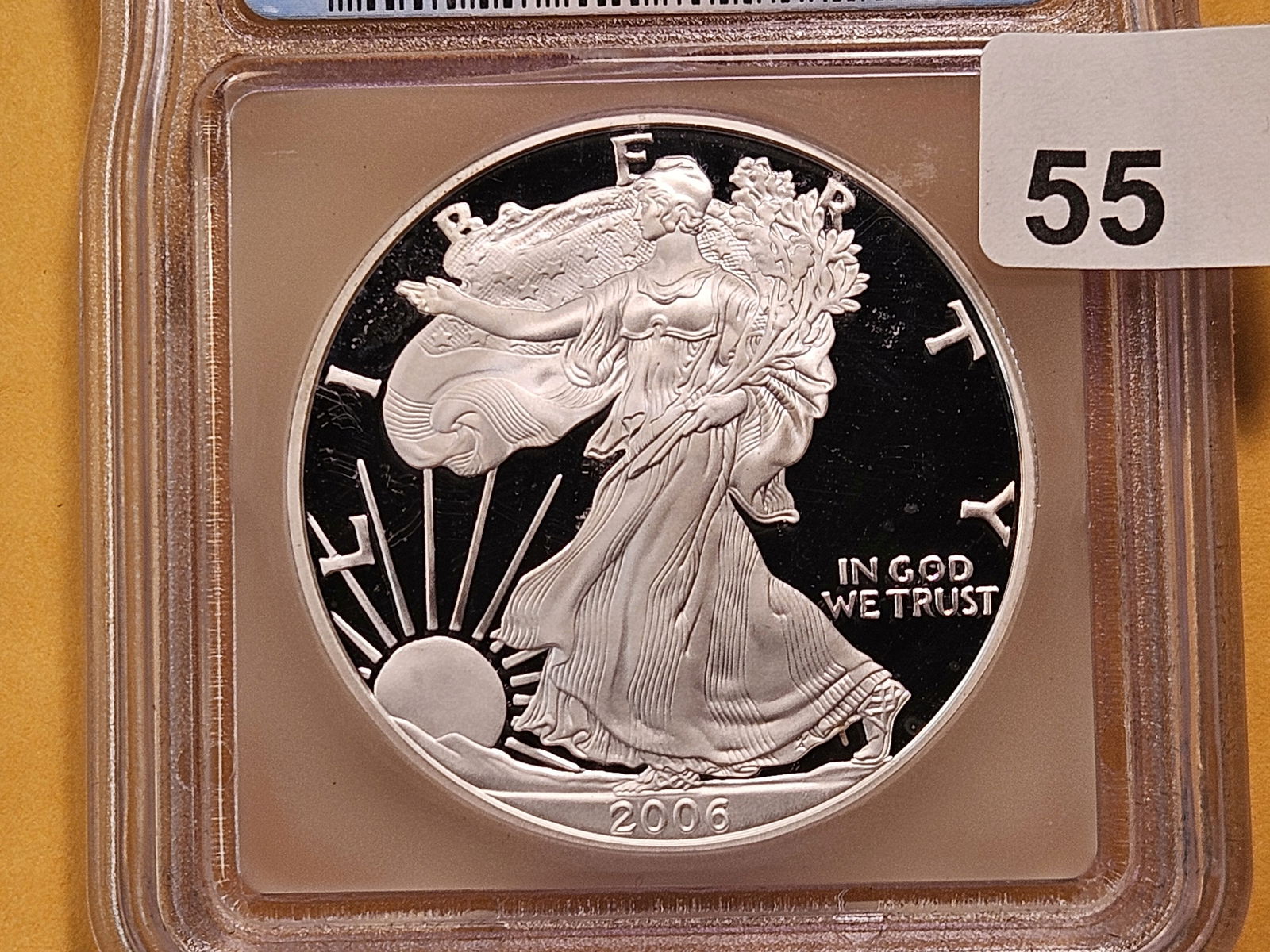 ICG 2006-W American Silver Eagle in Proof 69 Deep Cameo (1 of 4)