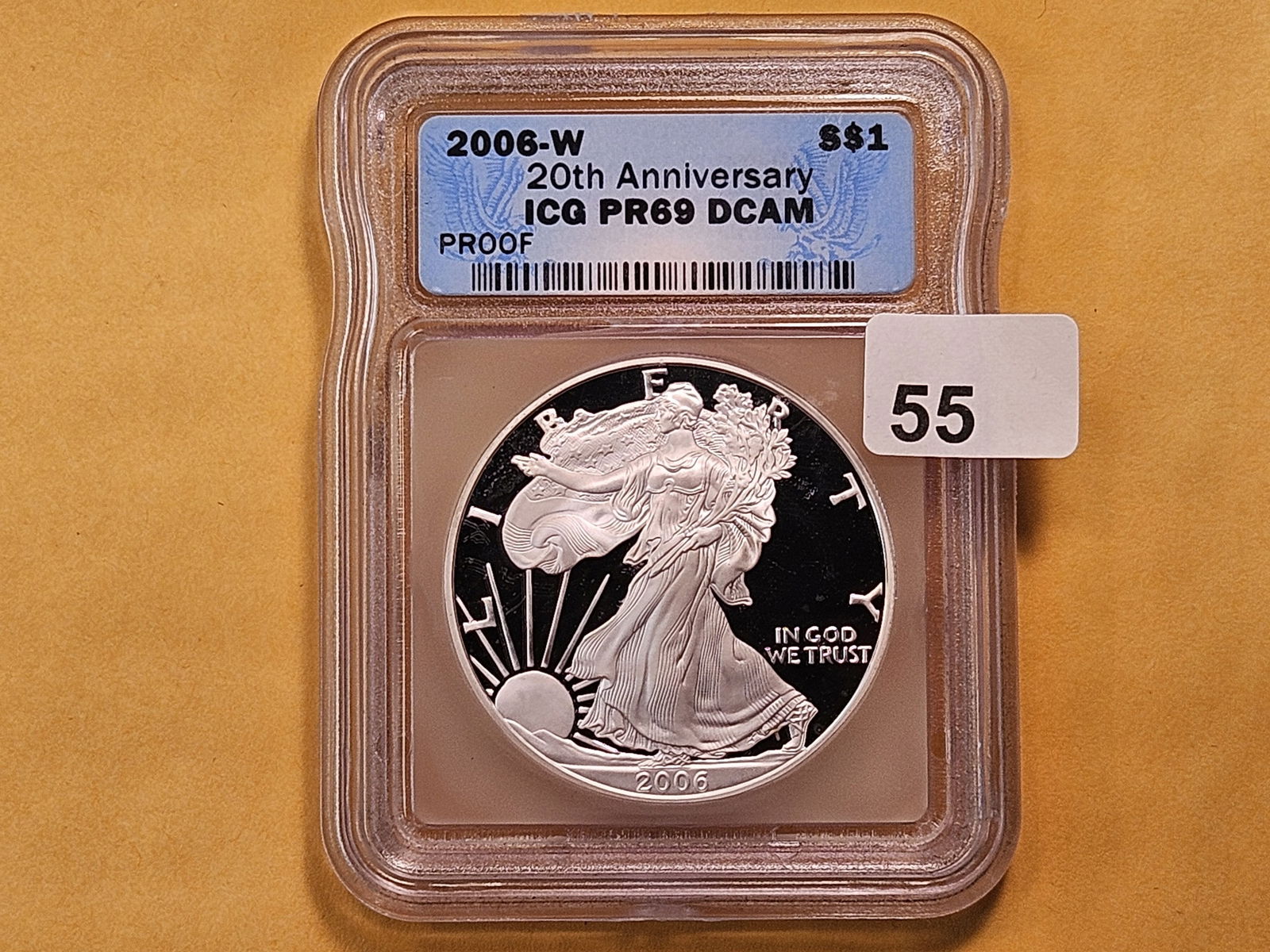 ICG 2006-W American Silver Eagle in Proof 69 Deep Cameo - 2