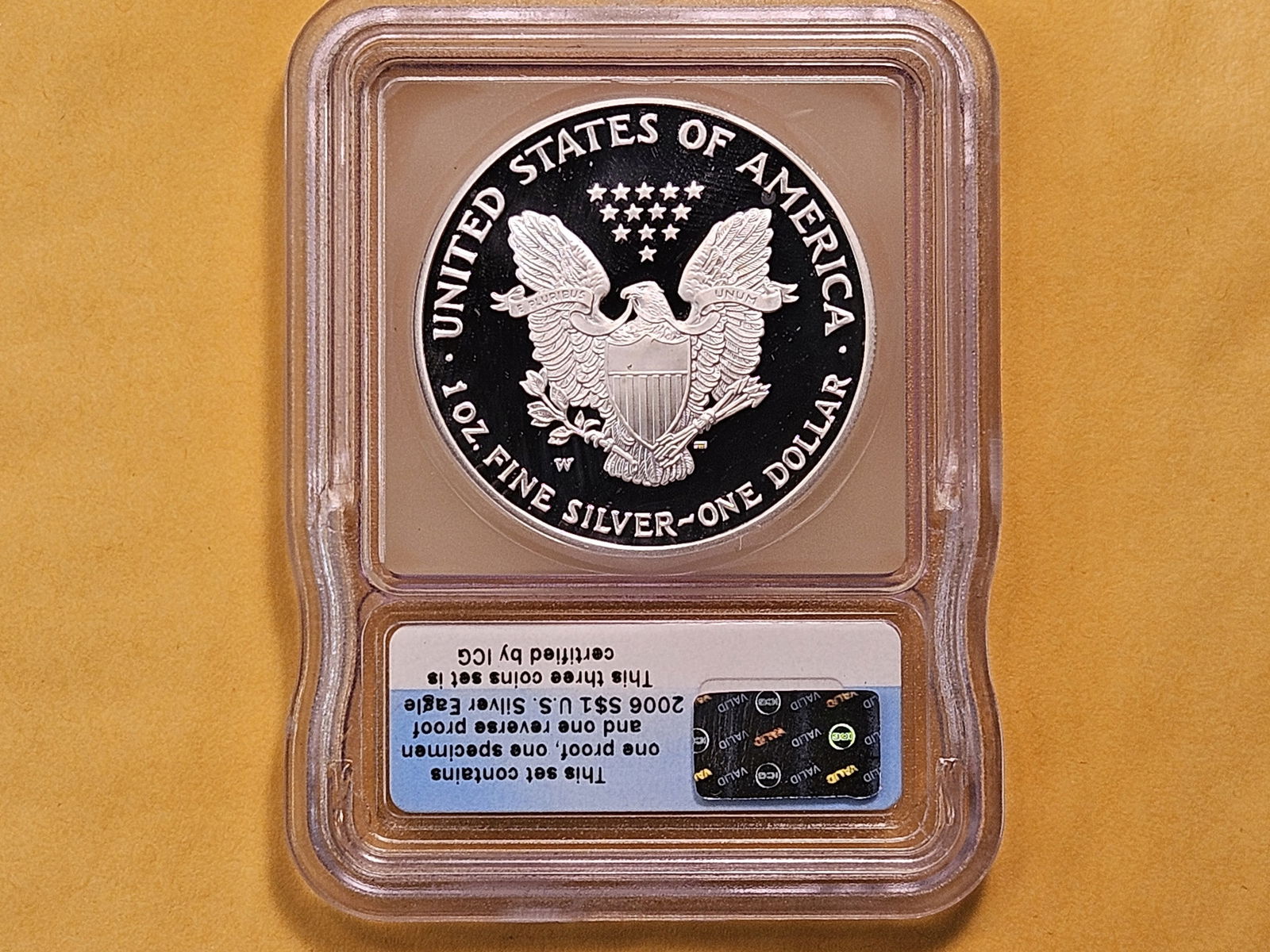 ICG 2006-W American Silver Eagle in Proof 69 Deep Cameo - 3