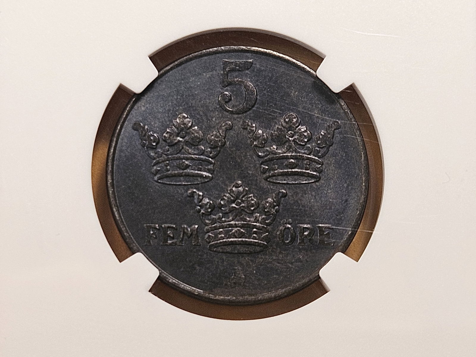 NGC 1948 Sweden 5 Ore in Mint State 65 - 4