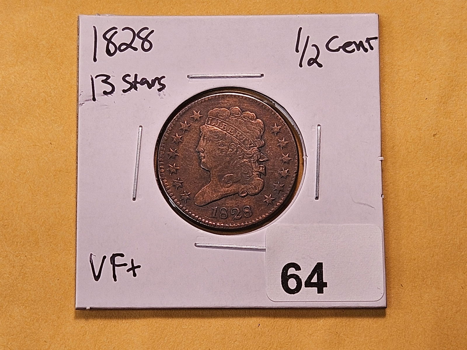 1828 Classic Head Half Cent - 2