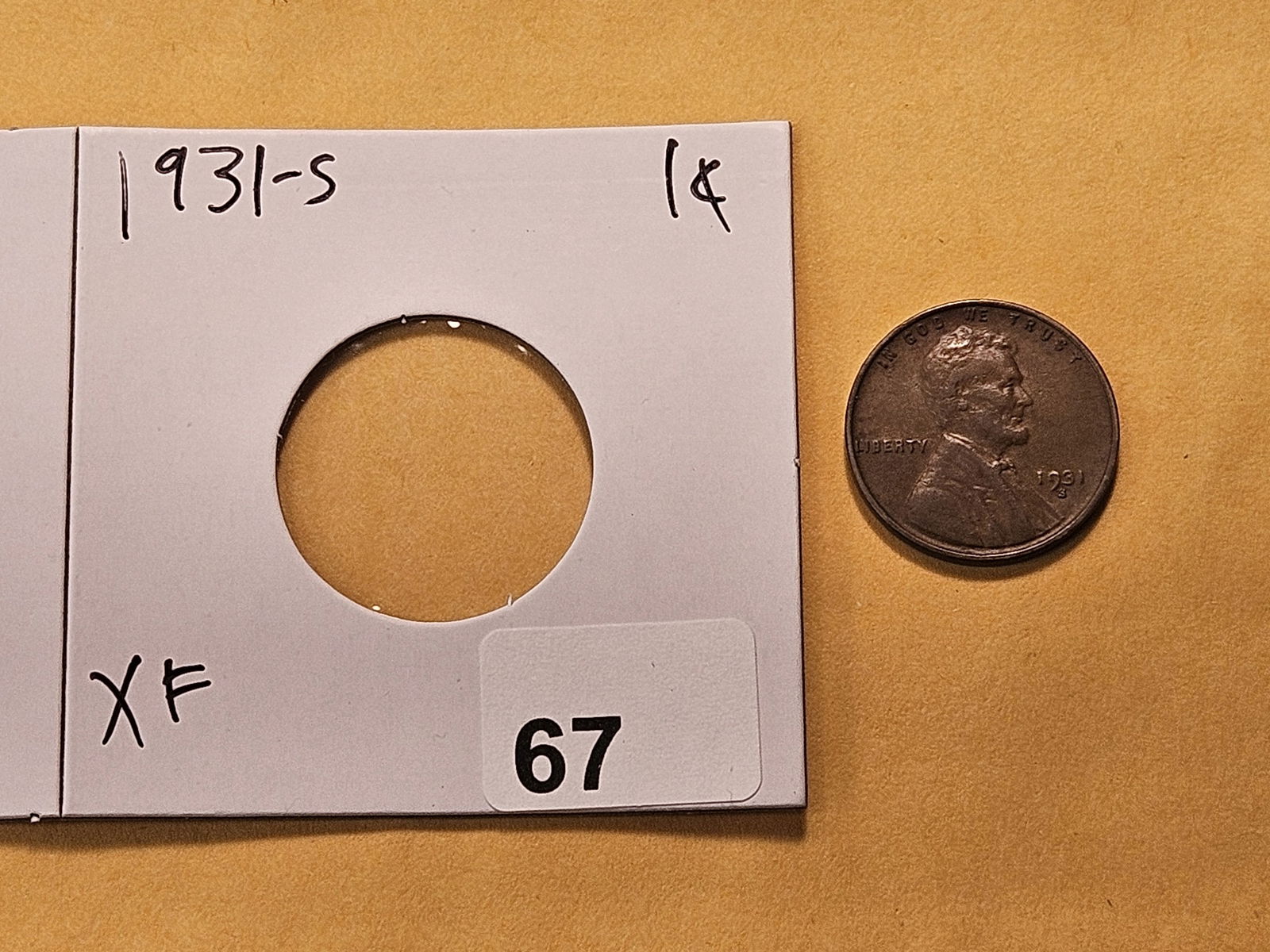 Semi-Key Date 1931-S Lincoln Wheat Cent - 2
