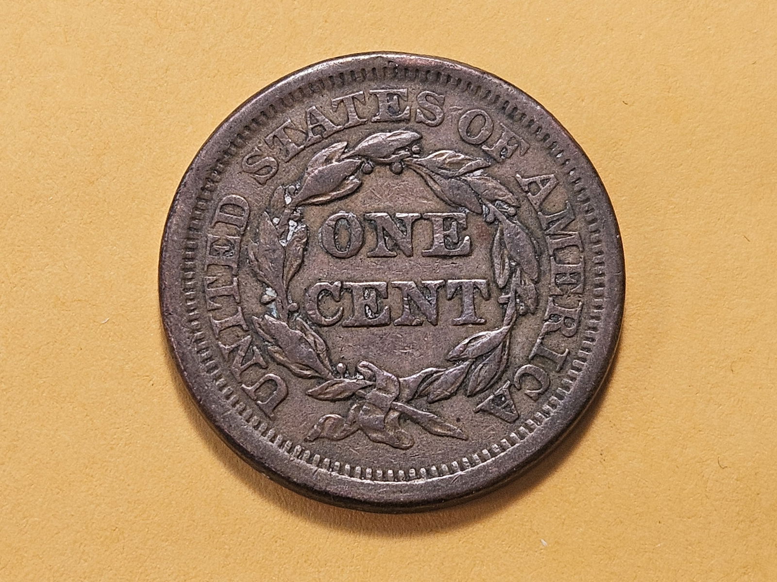 1854 Braided Hair Large Cent - 4