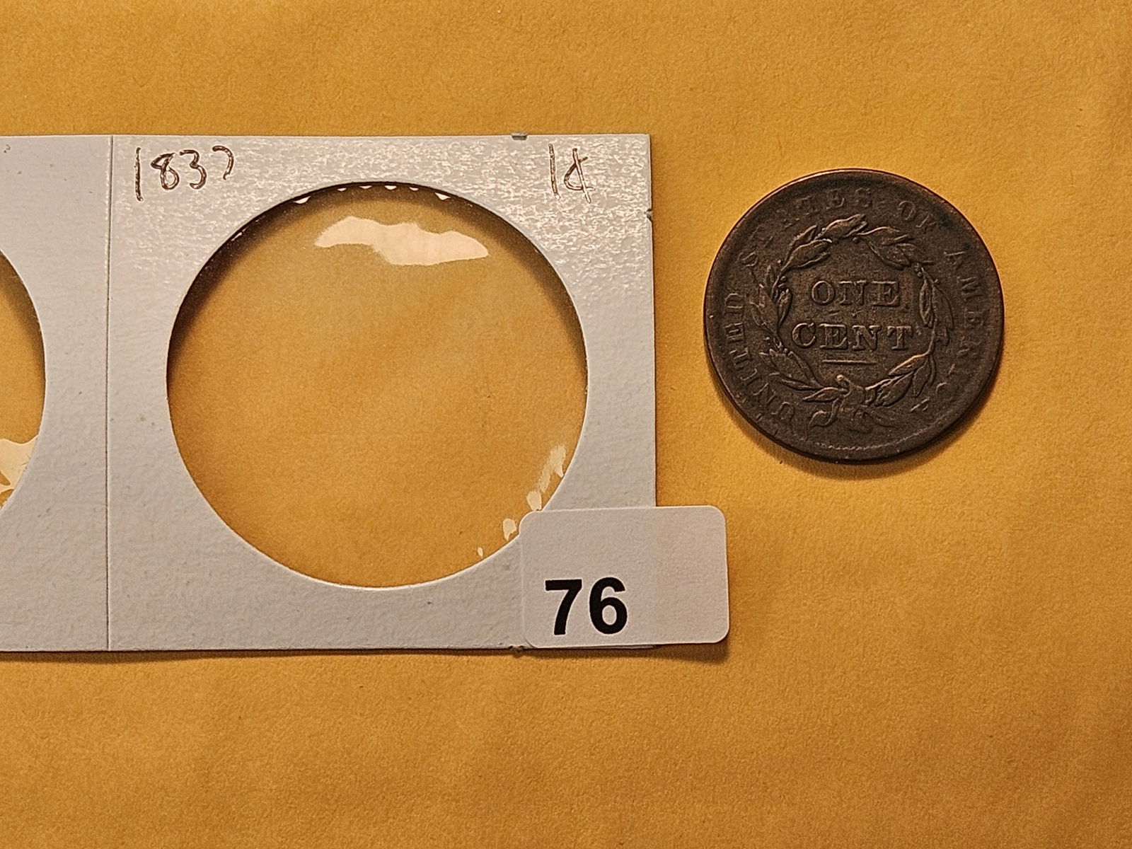 1837 Coronet Head Large Cent - 3