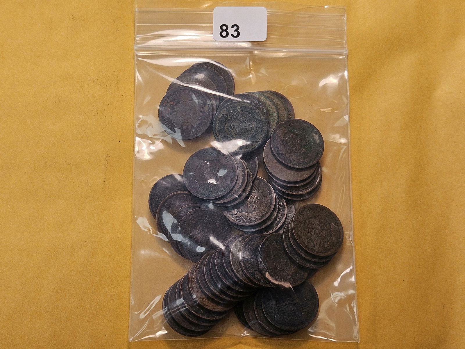 Fifty Mixed Indian Head Cents (1 of 6)