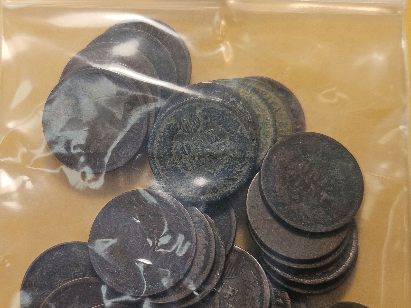 Fifty Mixed Indian Head Cents - 2