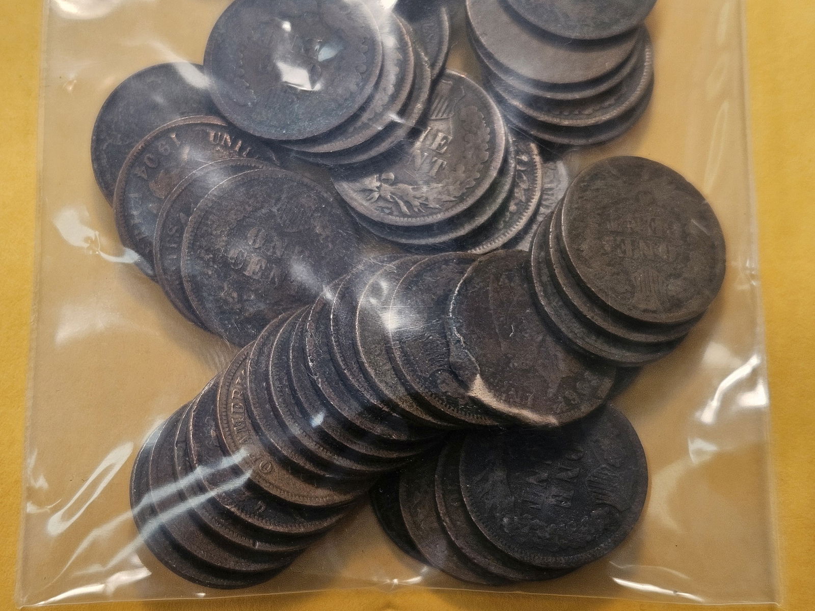 Fifty Mixed Indian Head Cents - 3