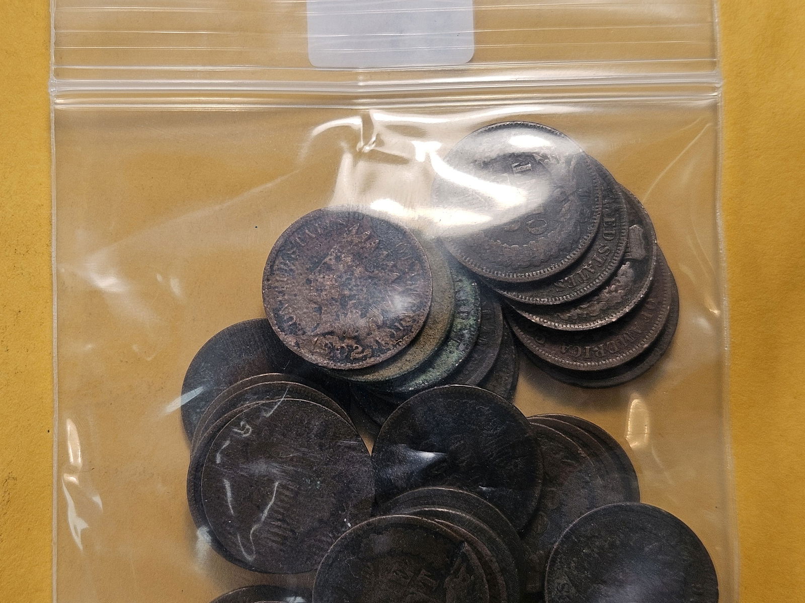 Fifty Mixed Indian Head Cents - 5