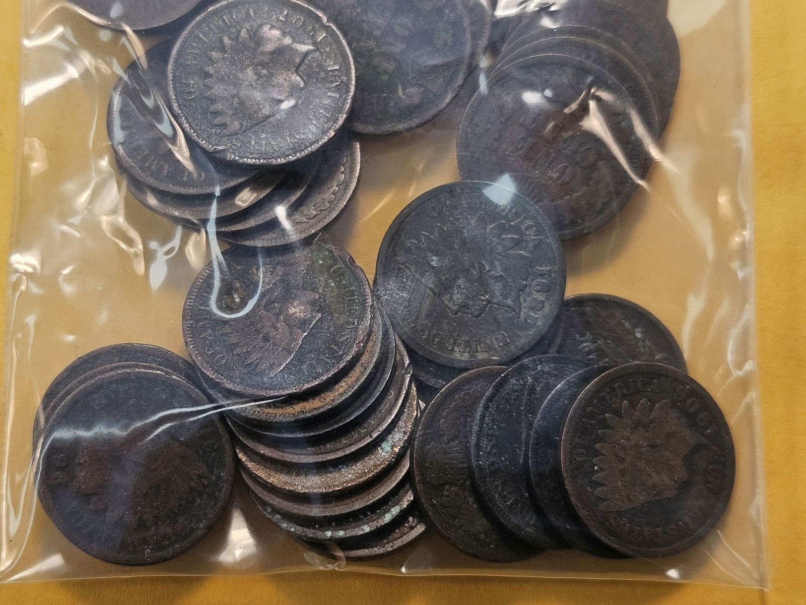 Forty-five Mixed Indian Head Cents - 3