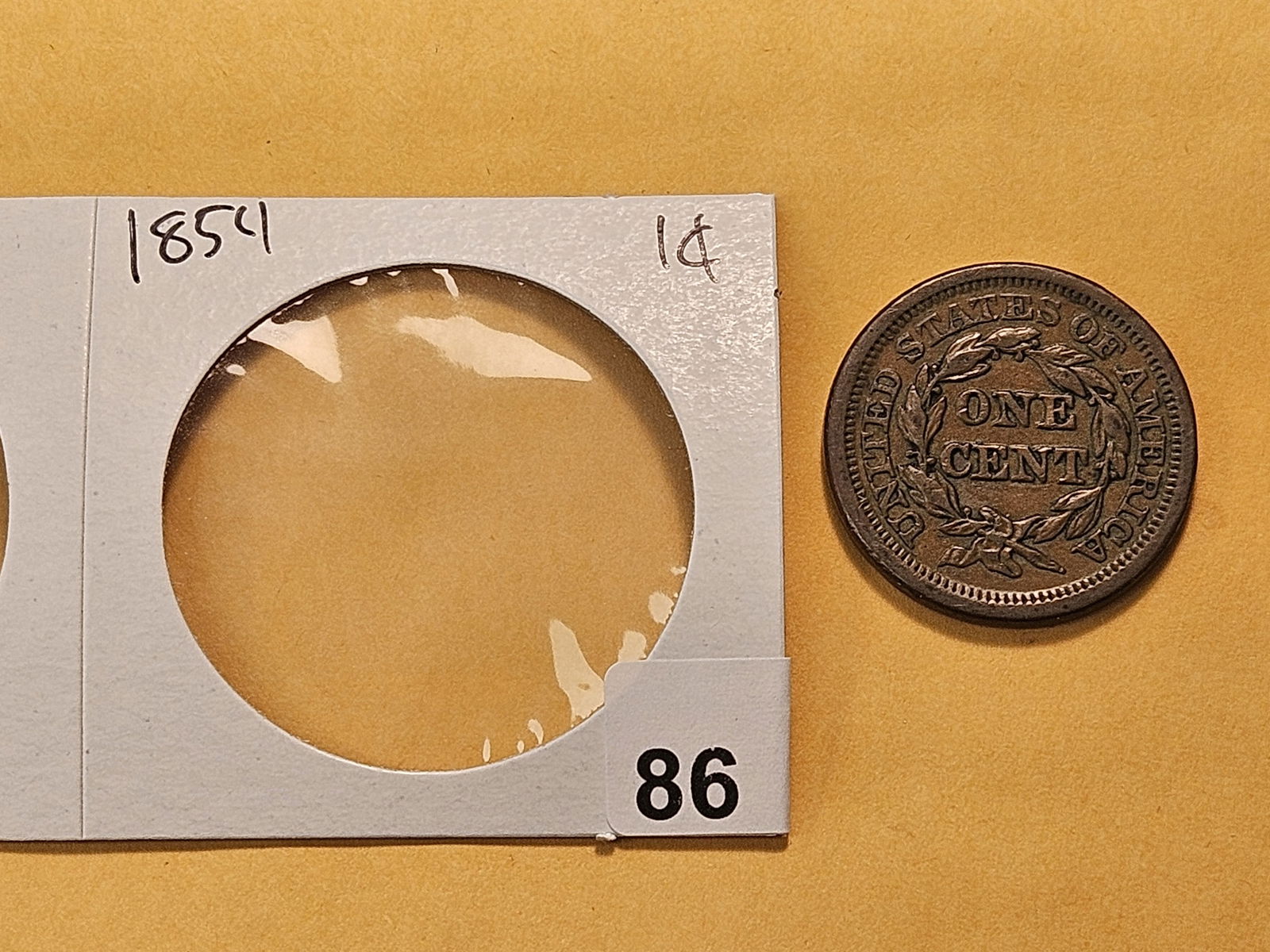 Better Grade 1854 Braided Hair Large Cent - 3