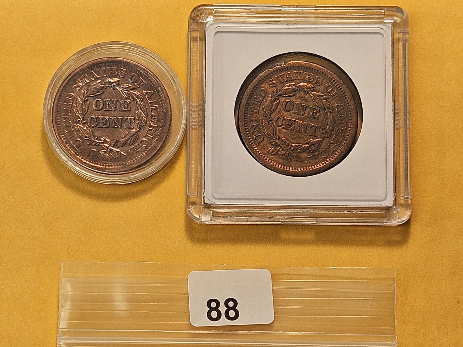 1852 and 1854 Braided Hair Large Cents - 4