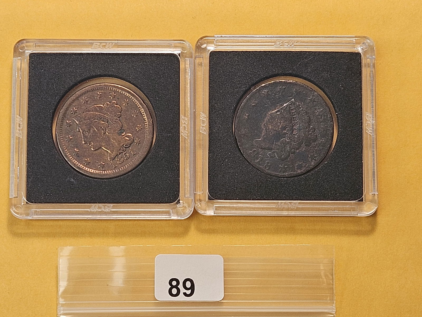 Two Circulated Large Cents (1 of 6)