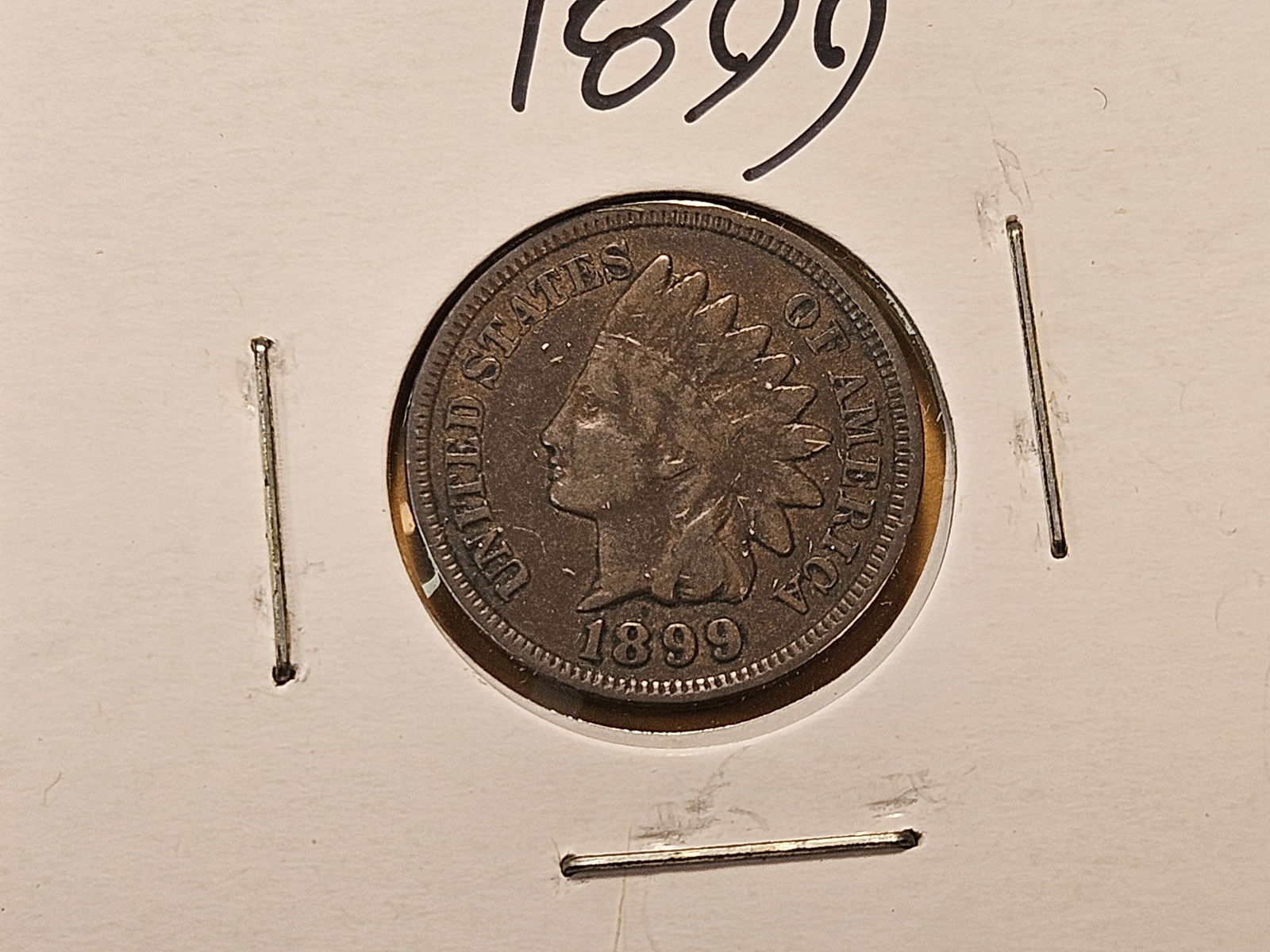 Four Circulated Indian Head Cents - 3