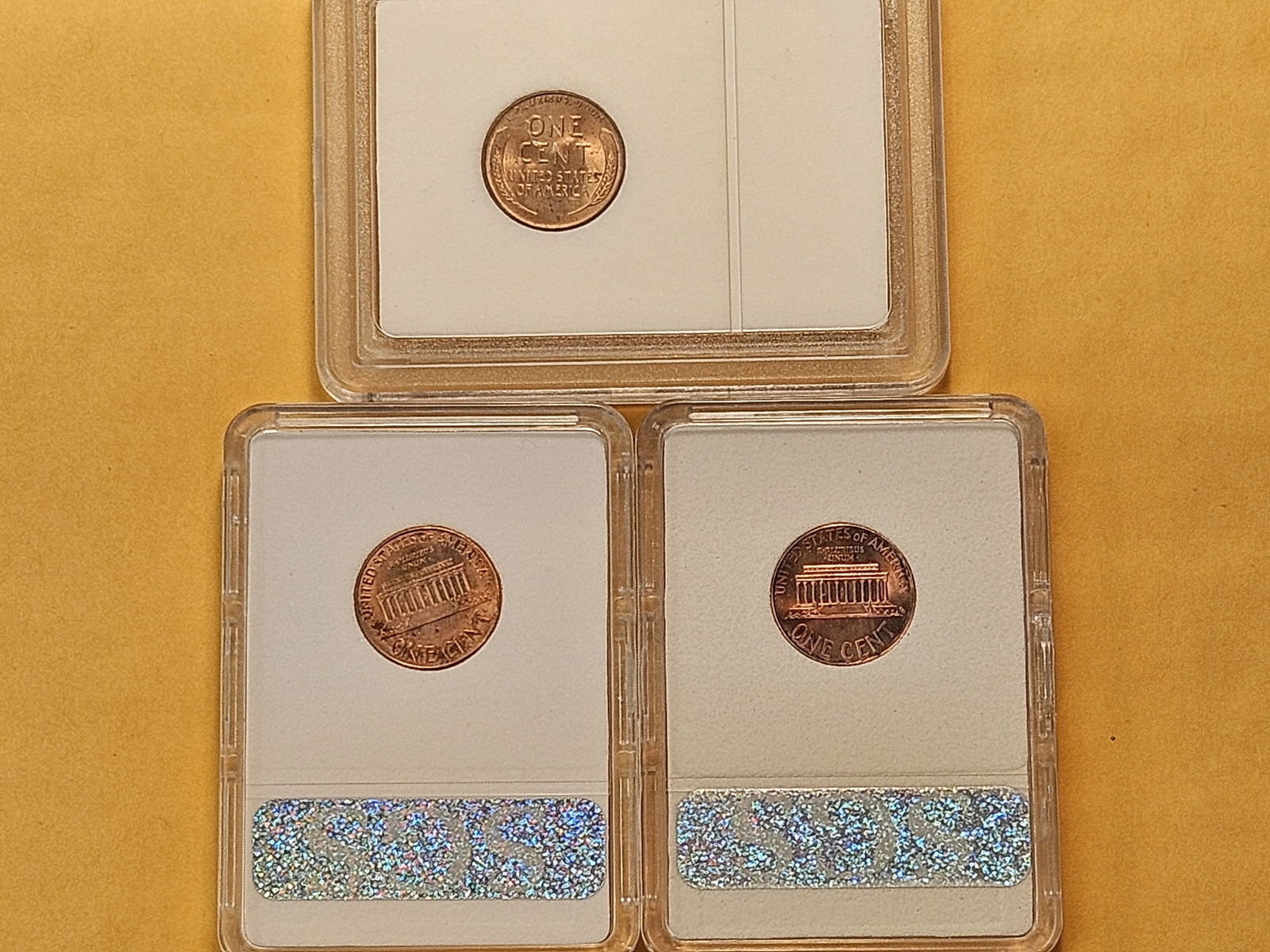 1958-D Wheat Cent with 2007 and 2007-D Lincoln Cents - 5