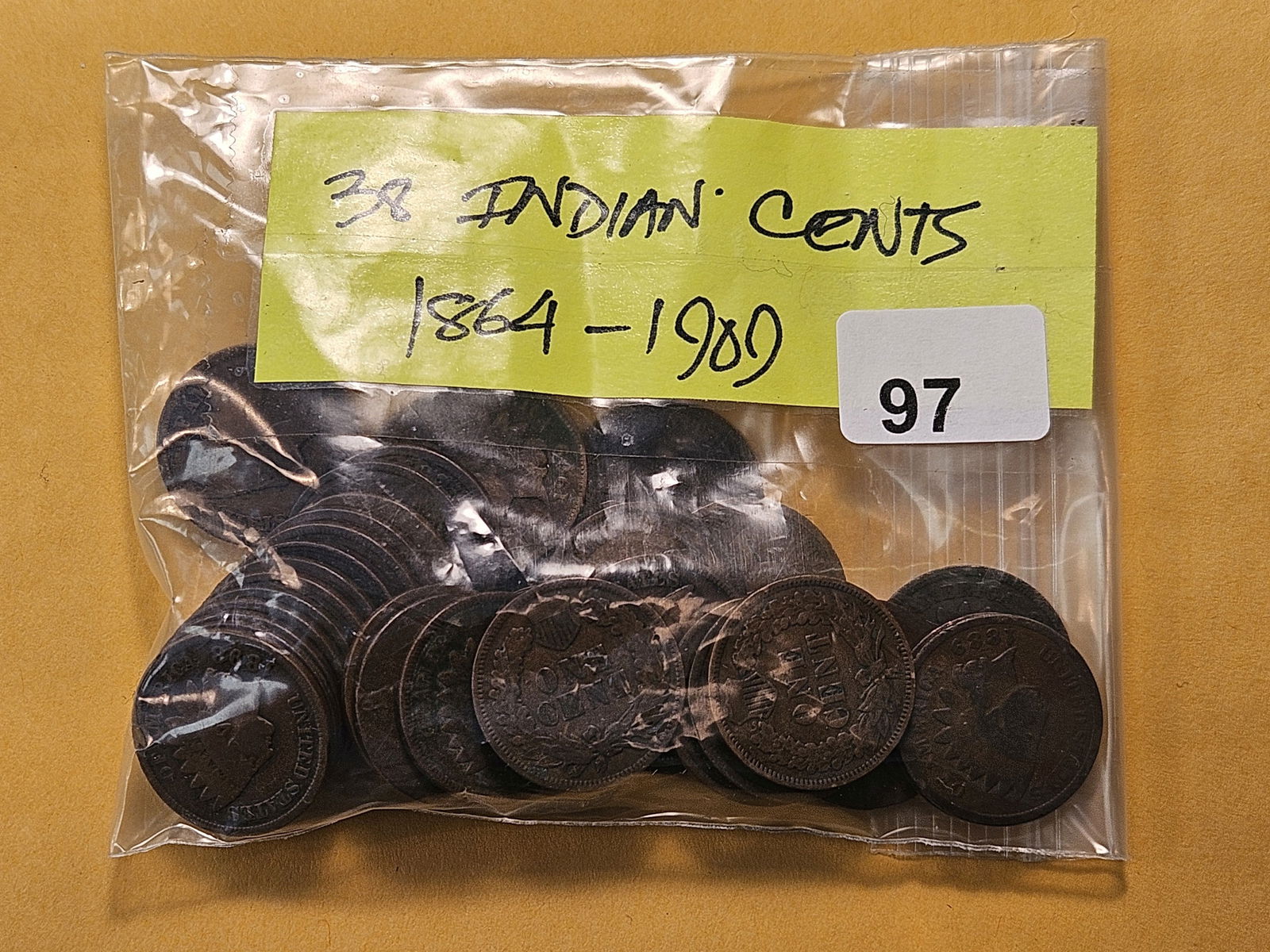 Thirty-eight Mixed Indian Head Cents (1 of 3)