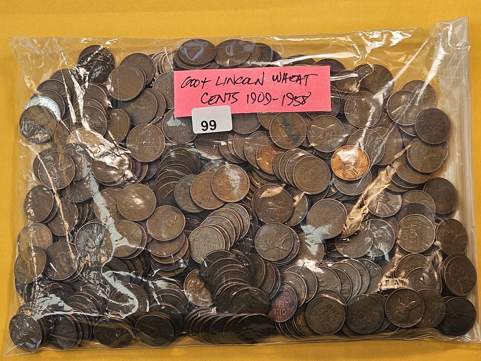 Large Bag of 600+ Wheat Cents (1 of 6)