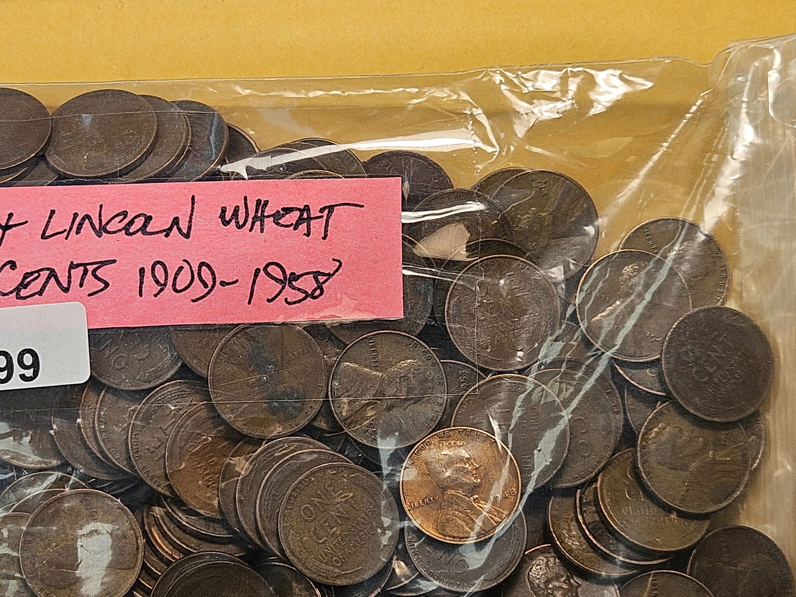 Large Bag of 600+ Wheat Cents - 3