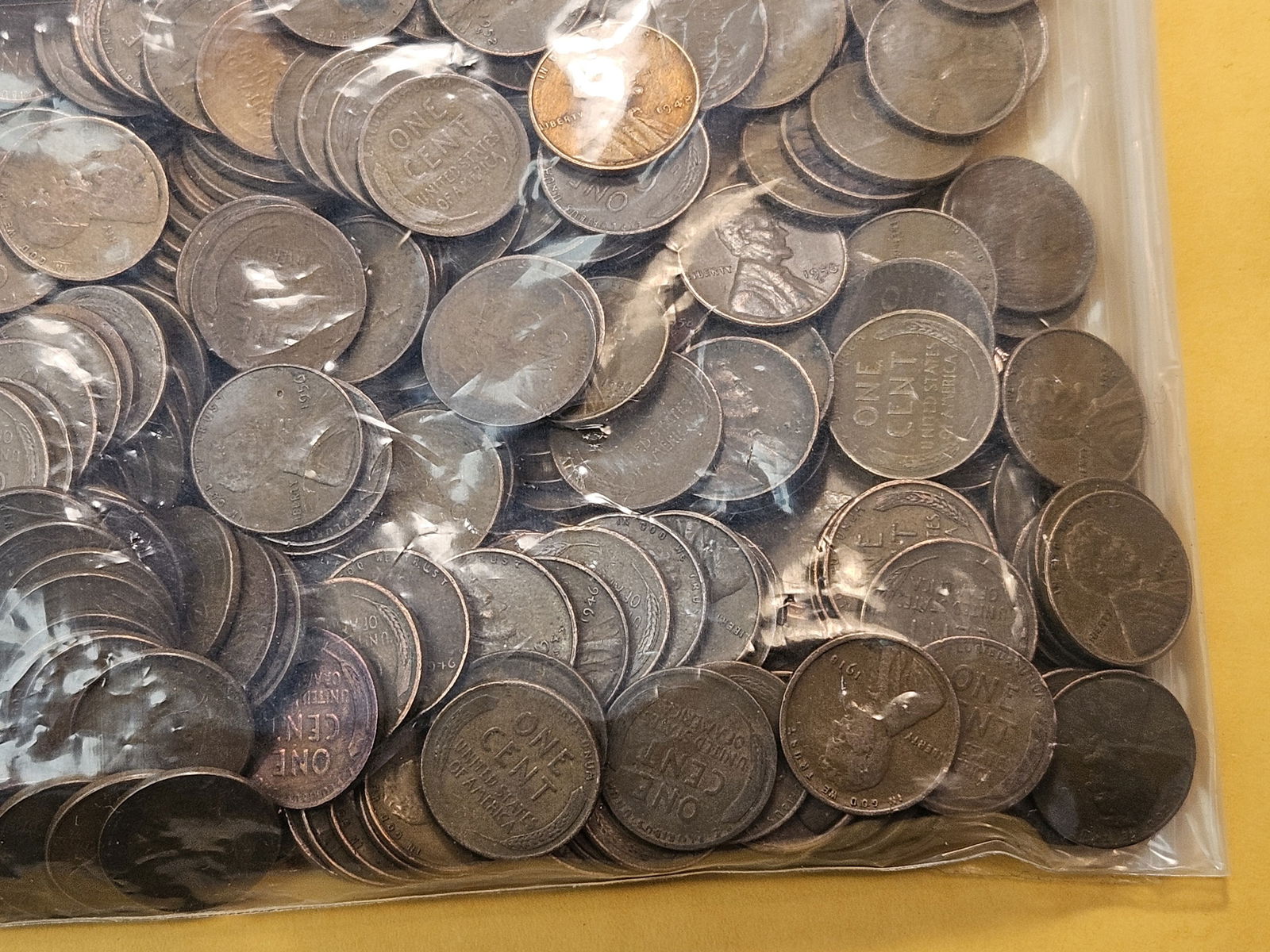 Large Bag of 600+ Wheat Cents - 4