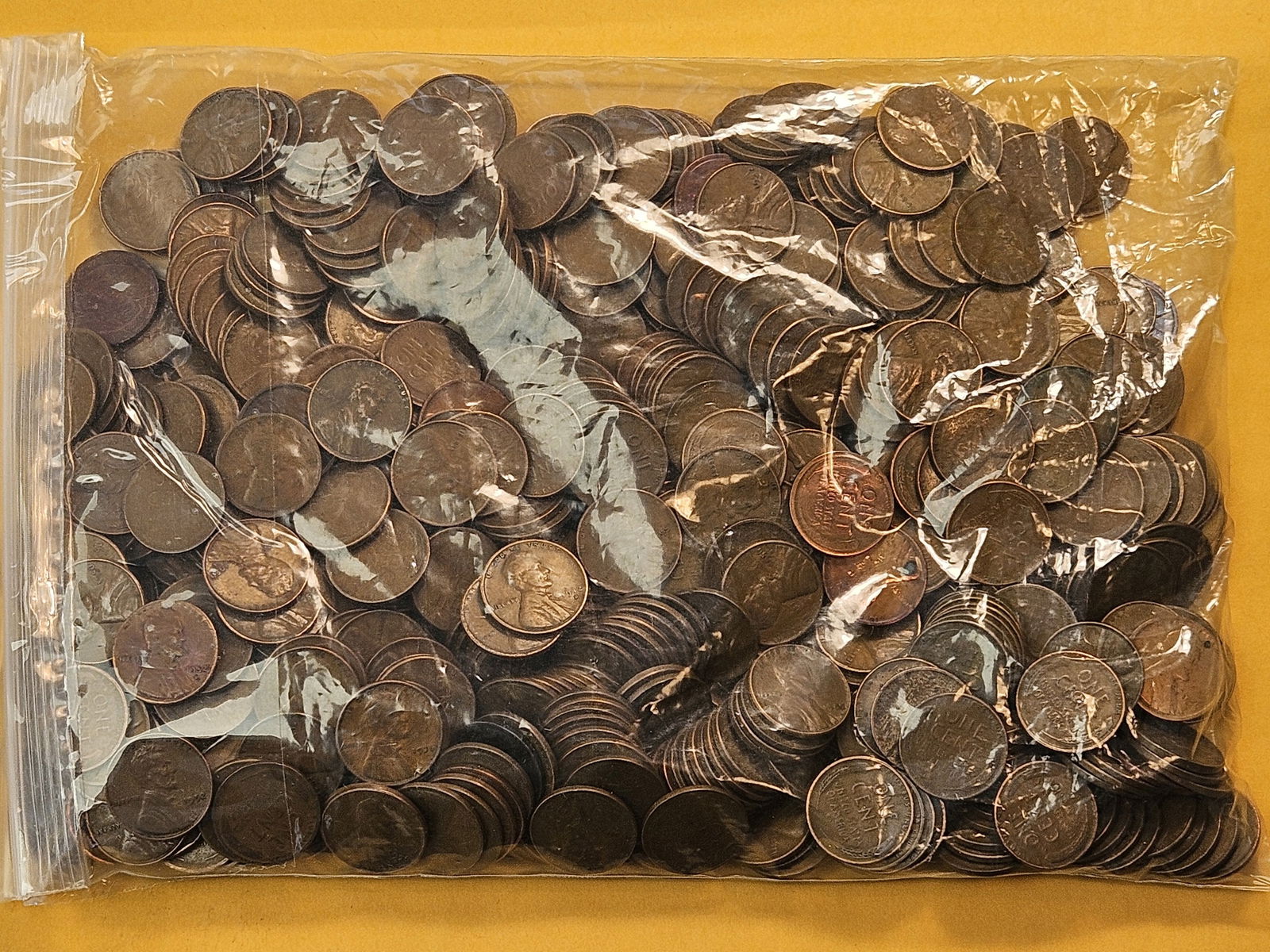 Large Bag of 600+ Wheat Cents - 6