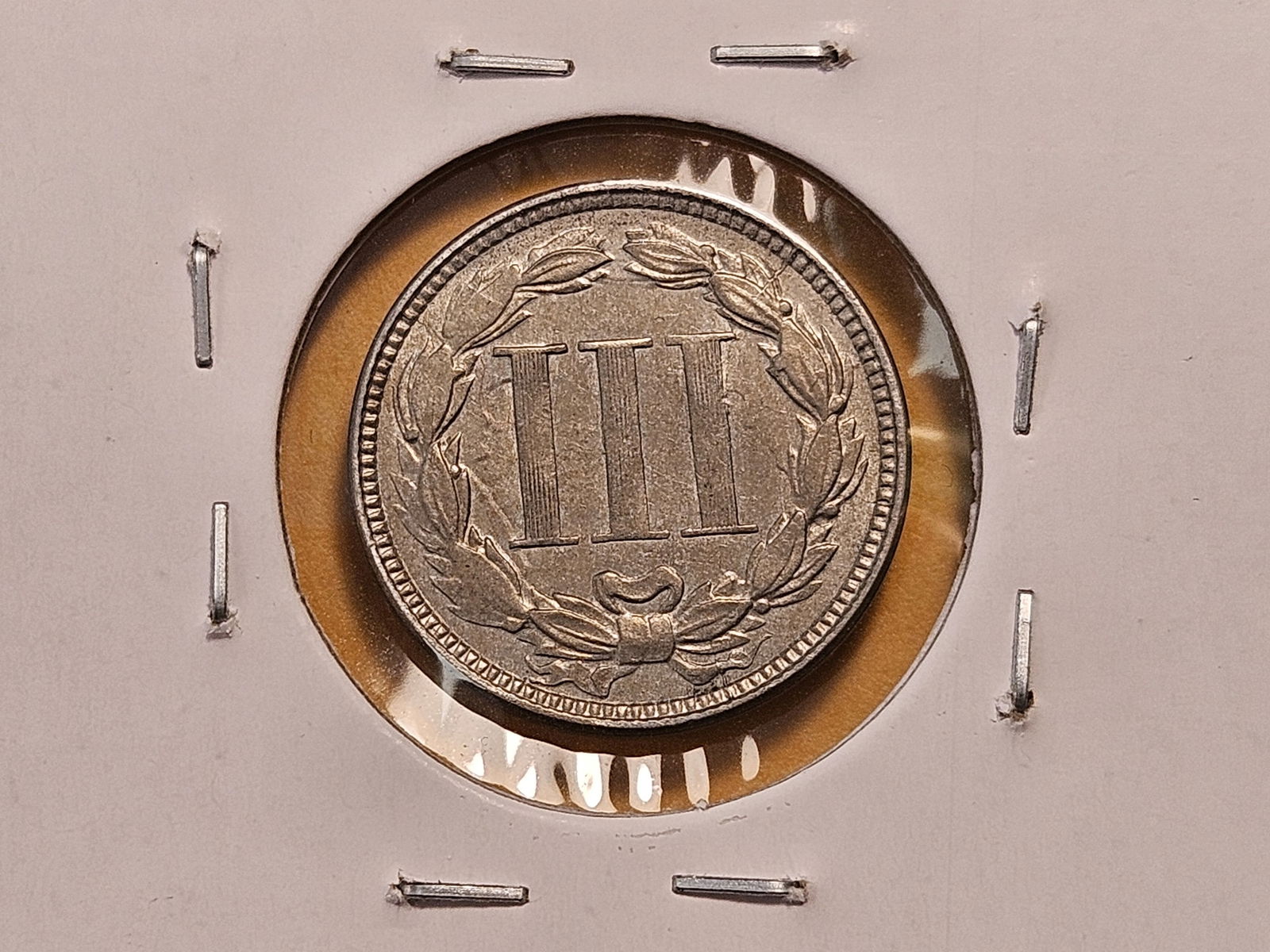 1865 Three Cent Nickel - 4