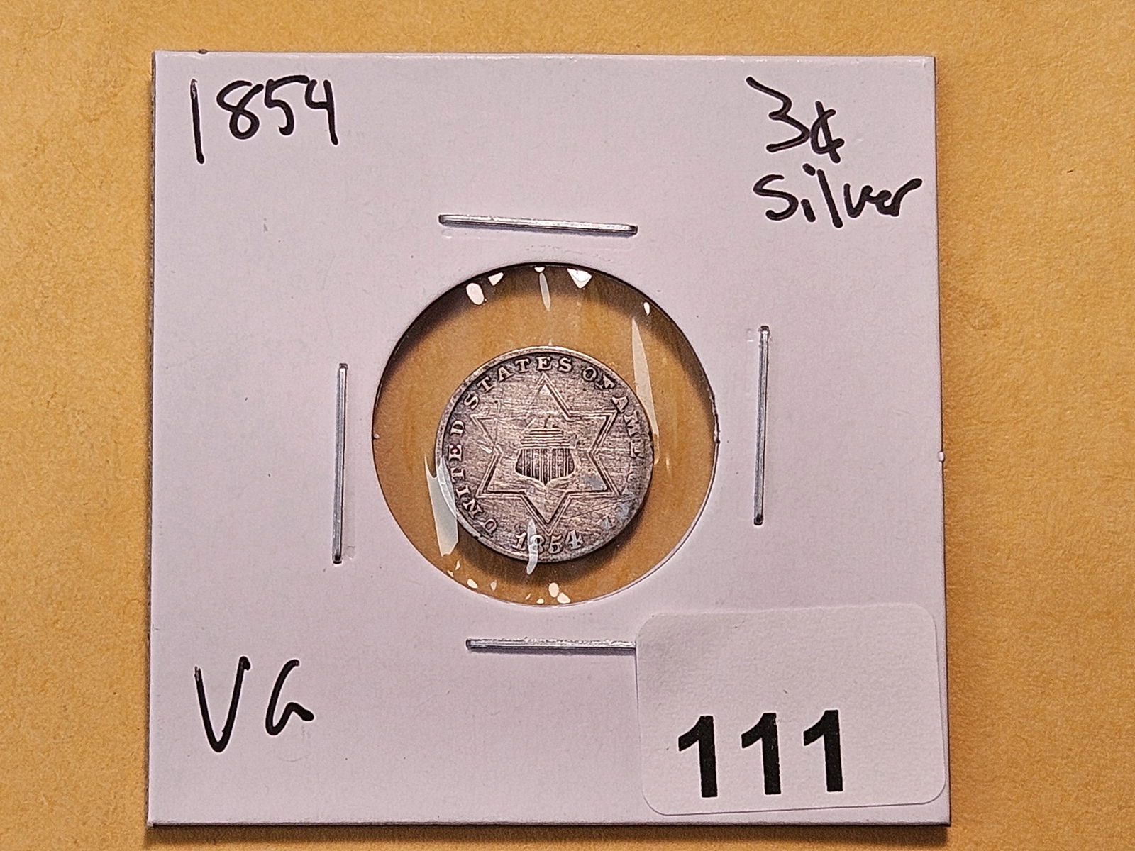 1854 Three Cent Silver - 2