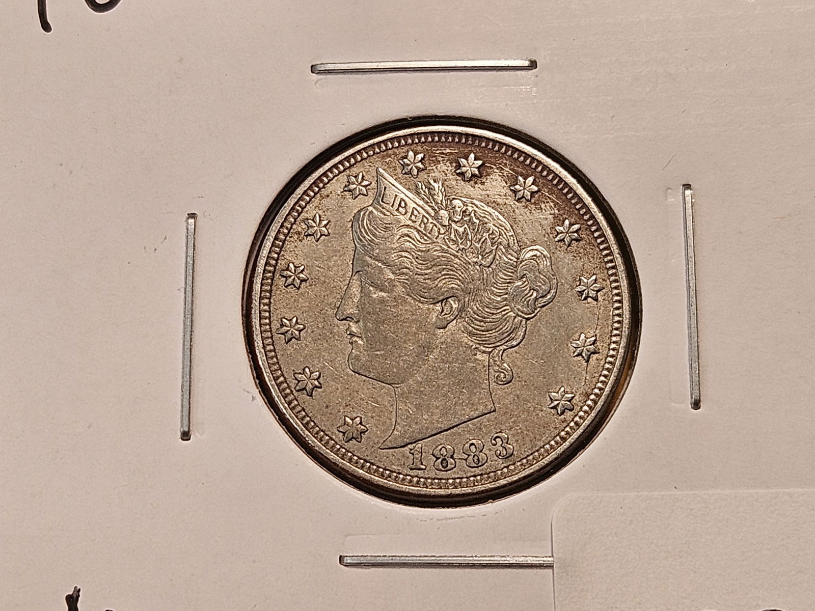 1883 Barber Nickel: About Uncirculated 