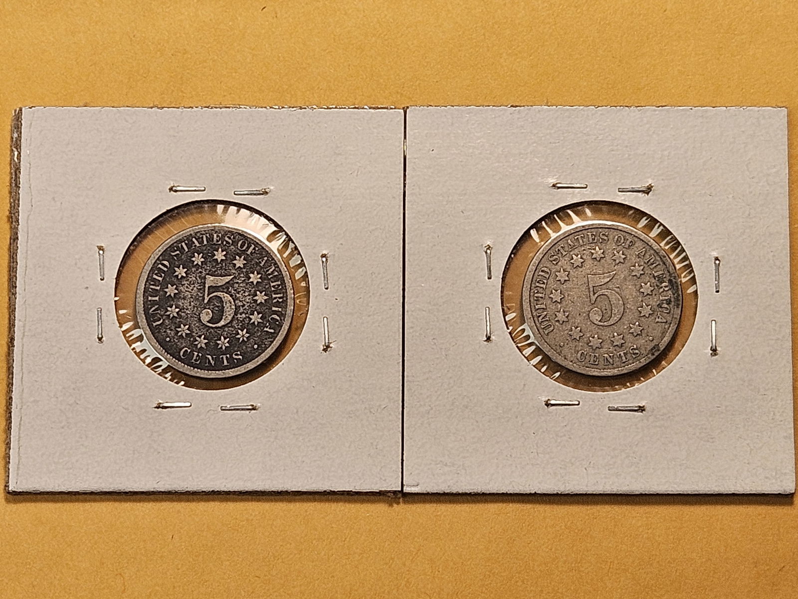 Two Circulated Shield Nickels - 4