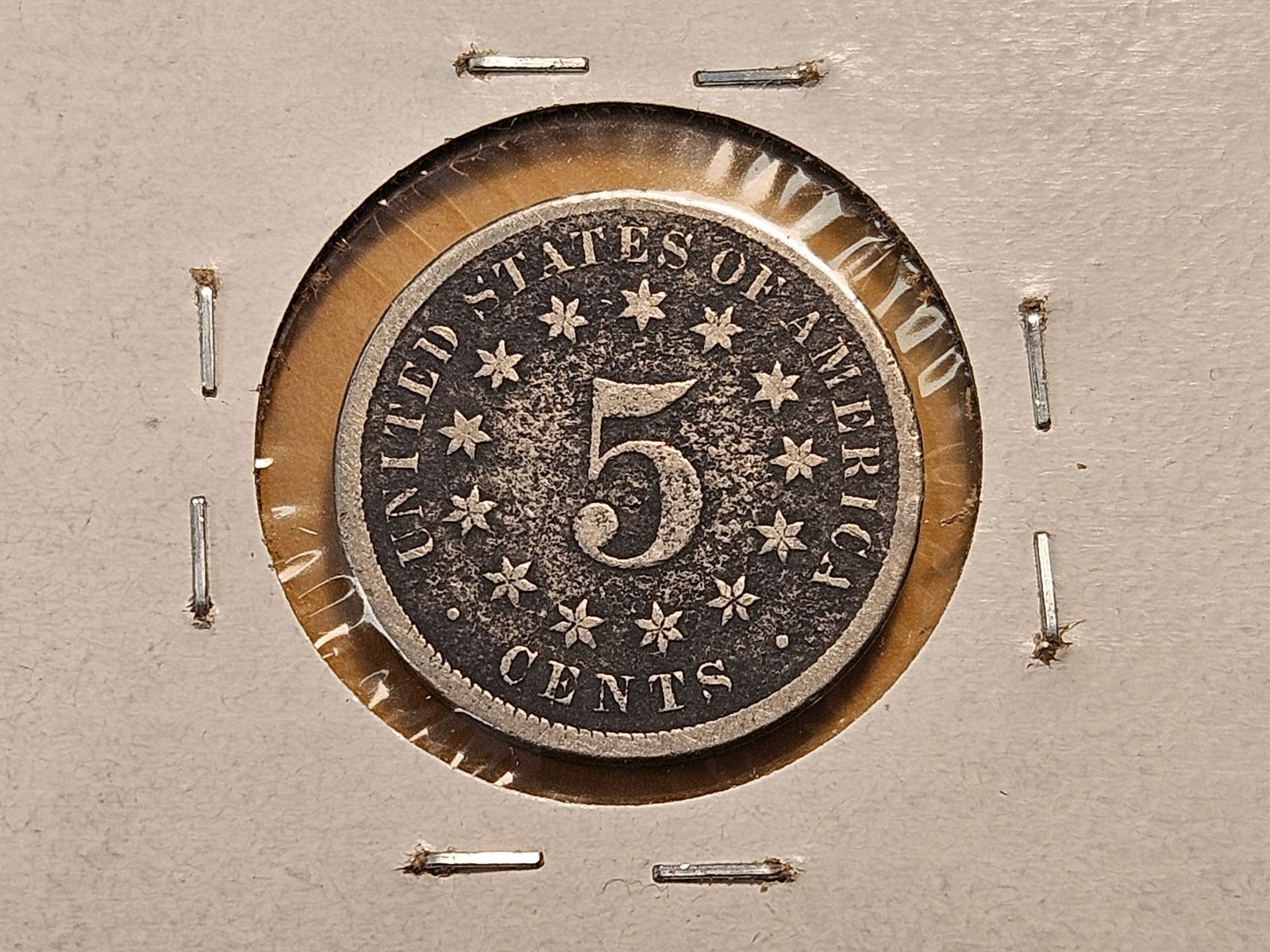 Two Circulated Shield Nickels - 5