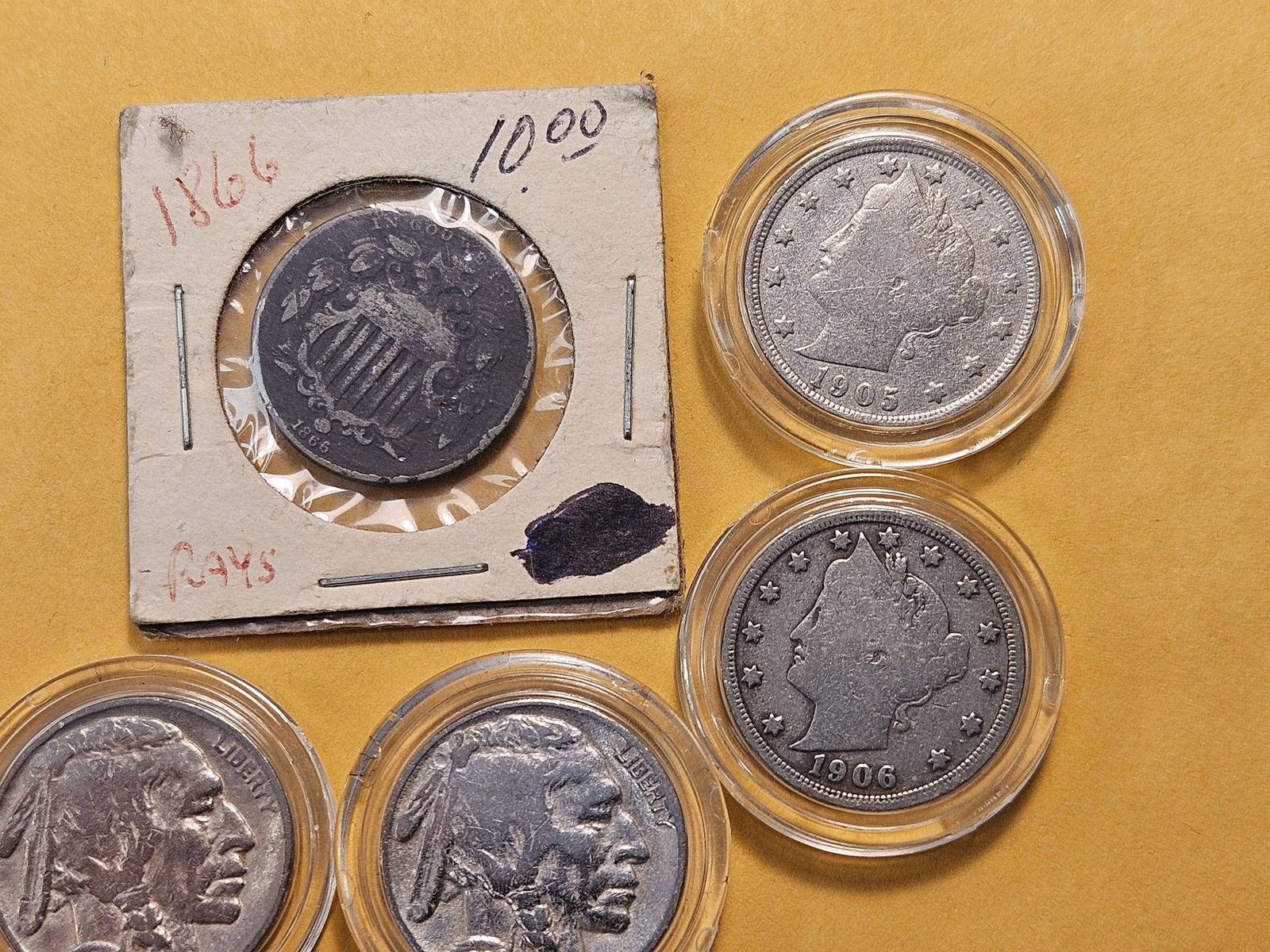 Nine Mixed Circulated Nickels - 2