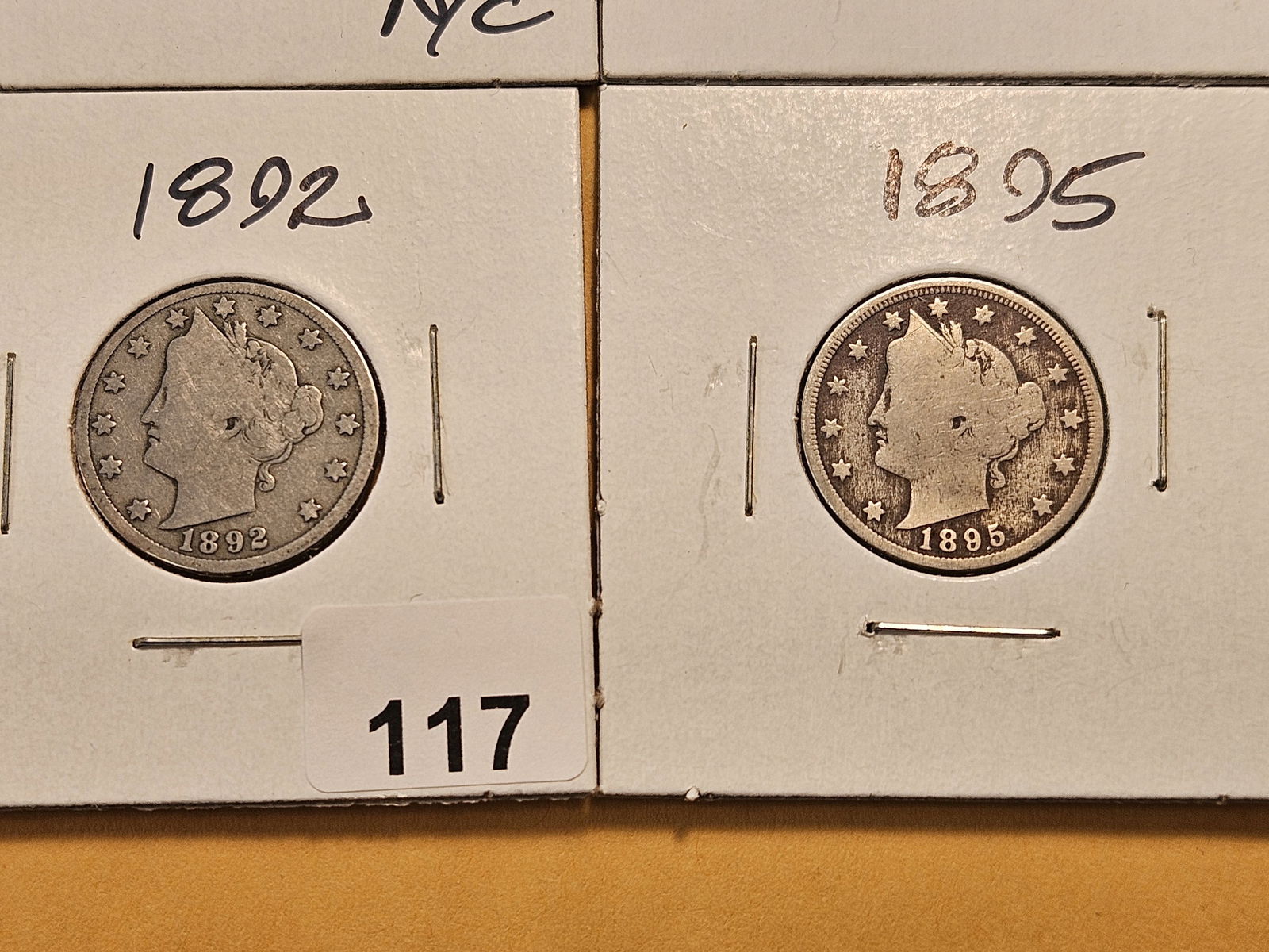 Four Circulated Liberty V Nickels - 3