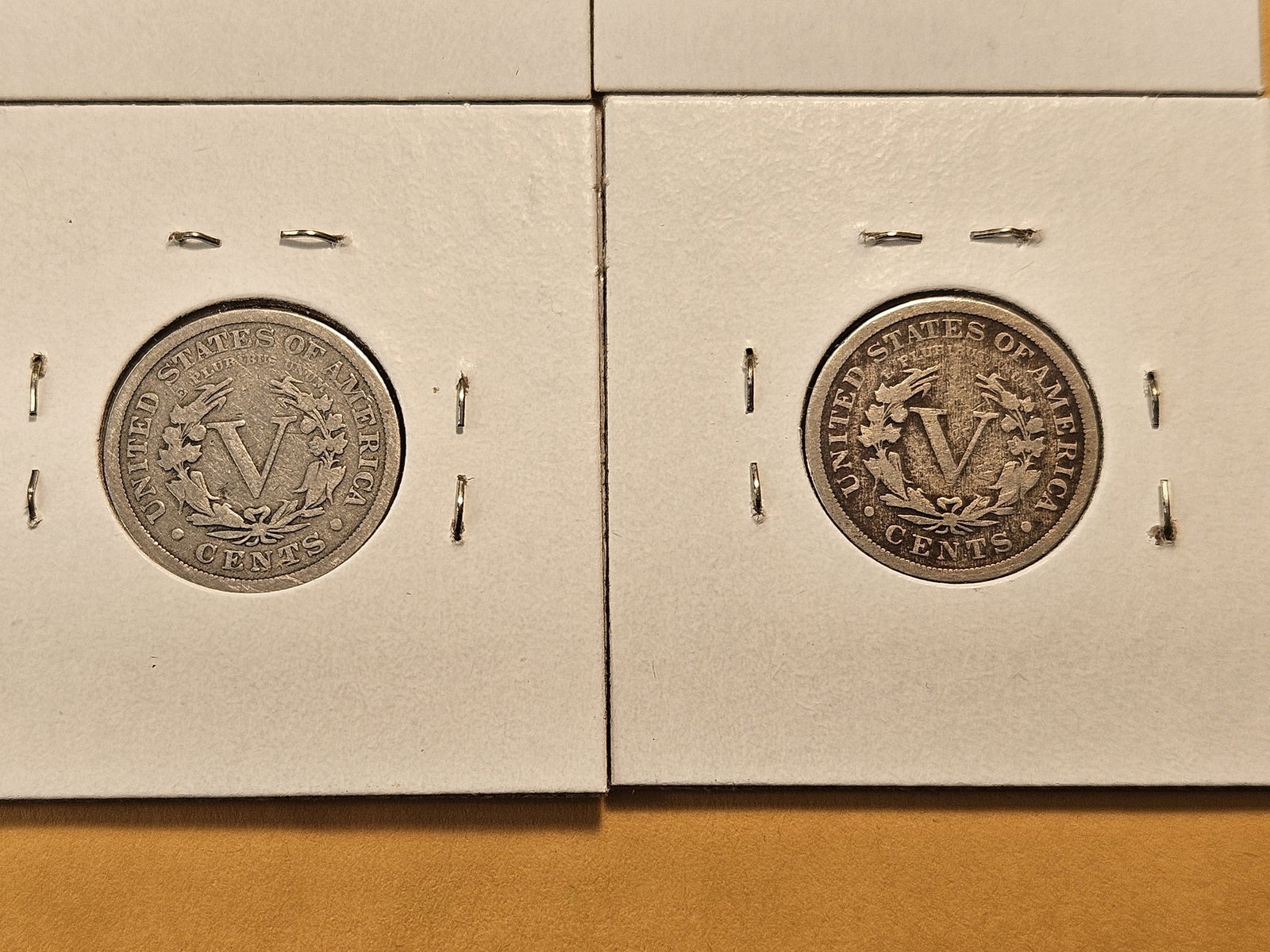 Four Circulated Liberty V Nickels - 6