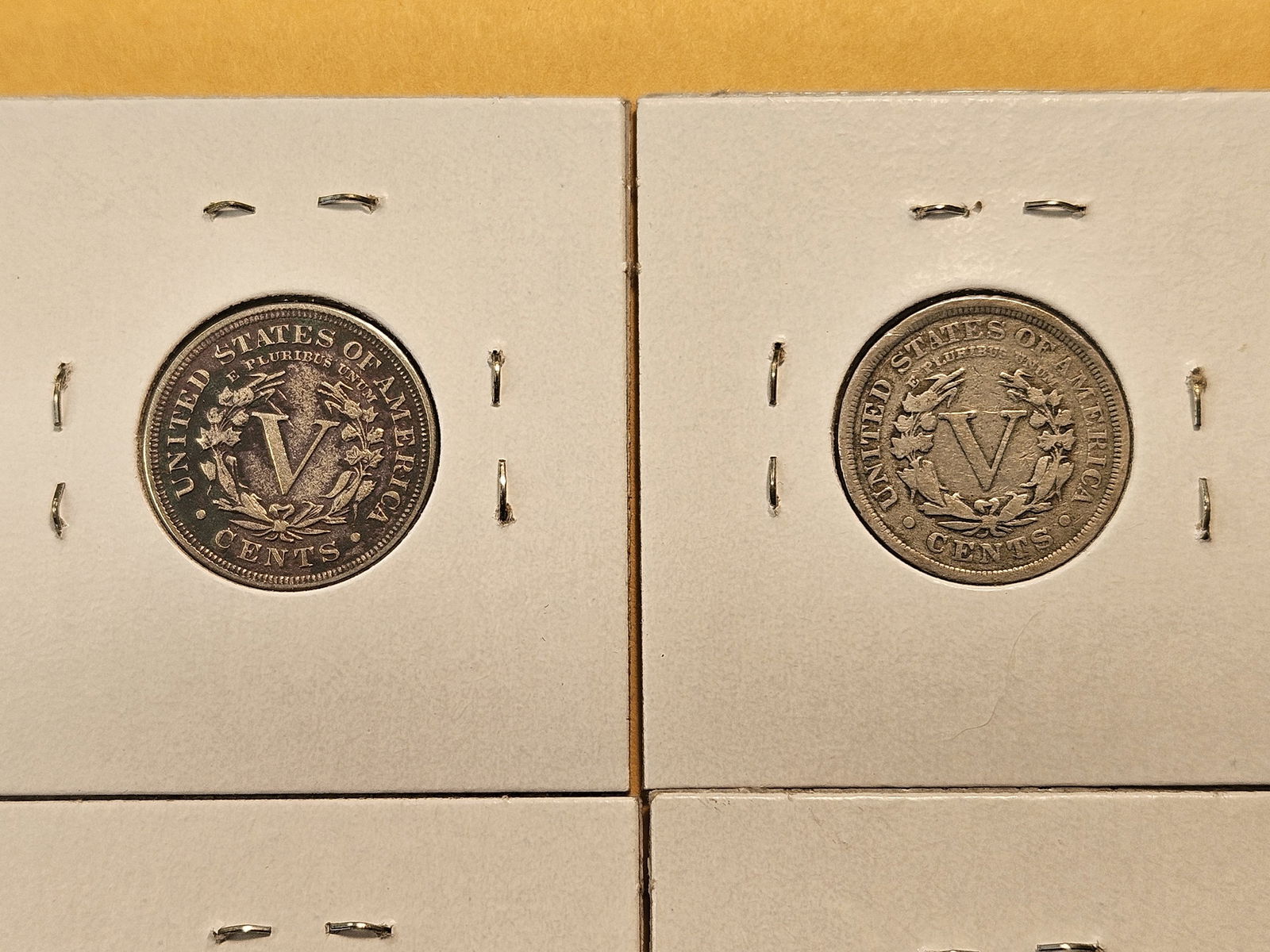 Four Circulated Liberty V Nickels - 5