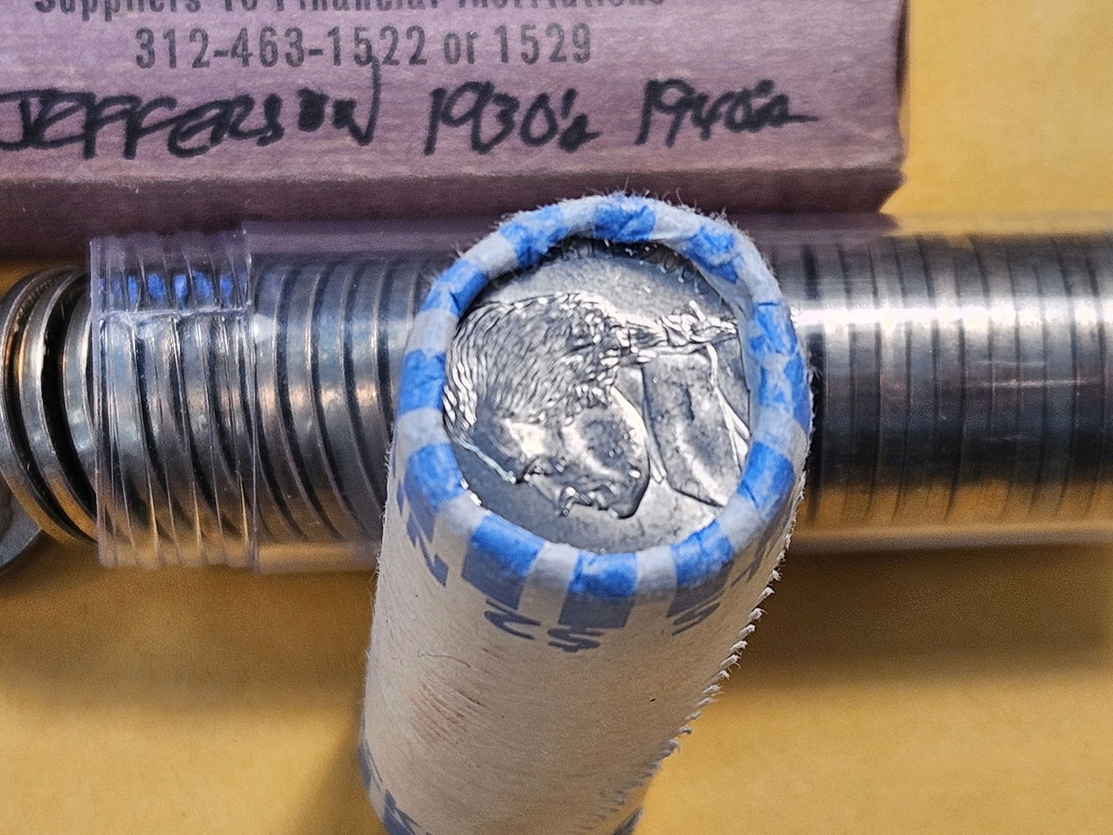 Three Rolls of Jefferson Nickels and a 1961 Proof Jefferson Nickel - 6
