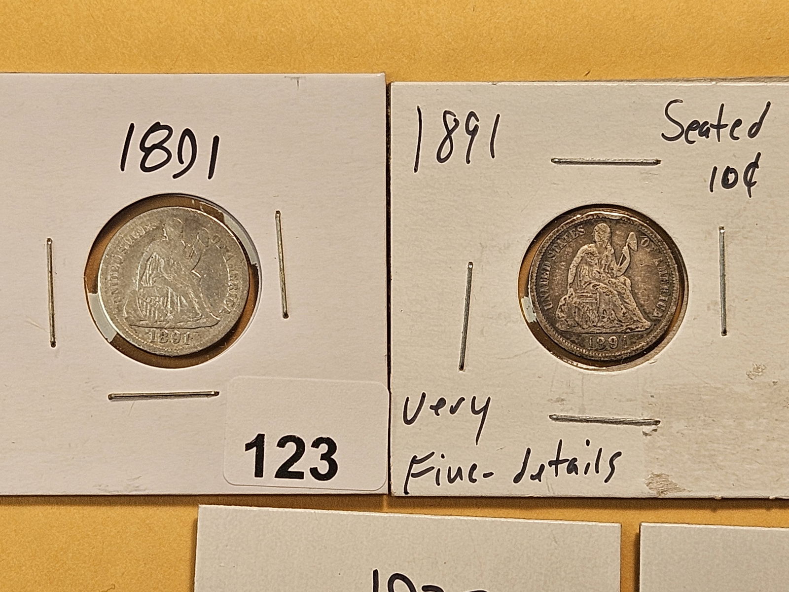 Five US Silver Dimes - 2