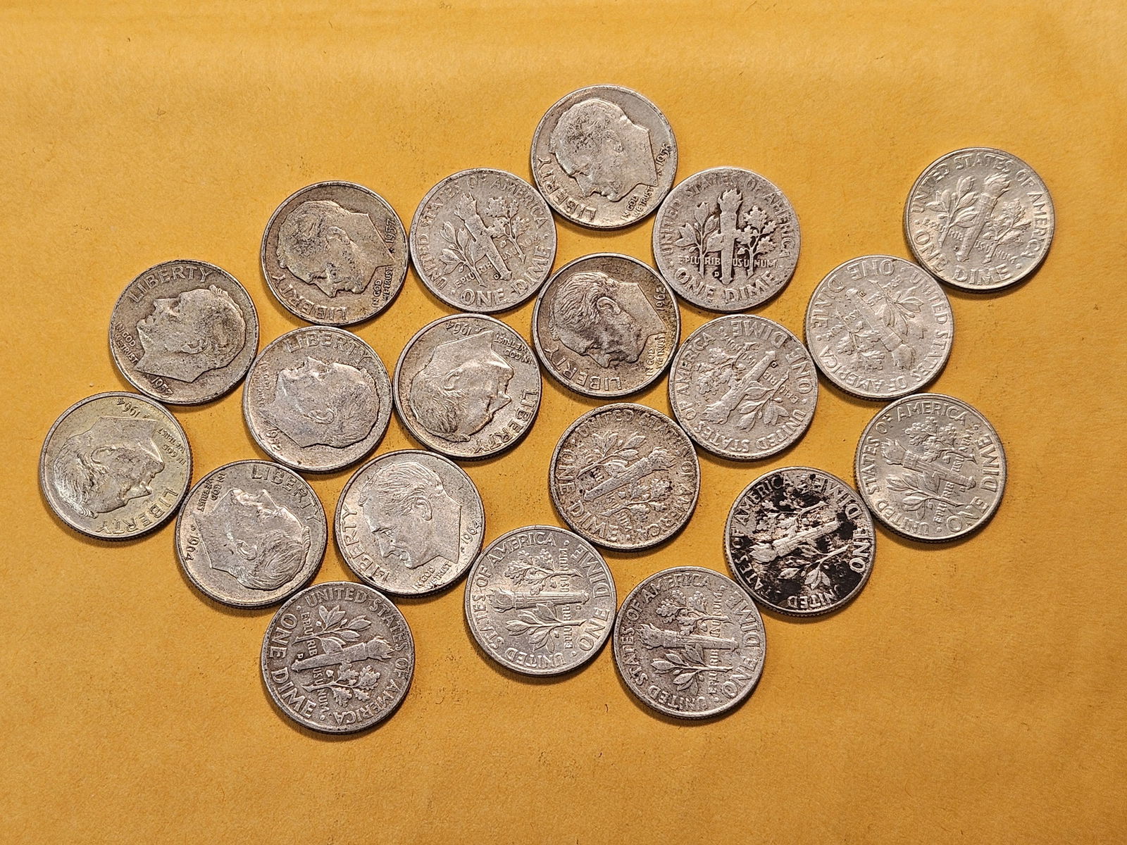Twenty Roosevelt Silver Dimes - 2