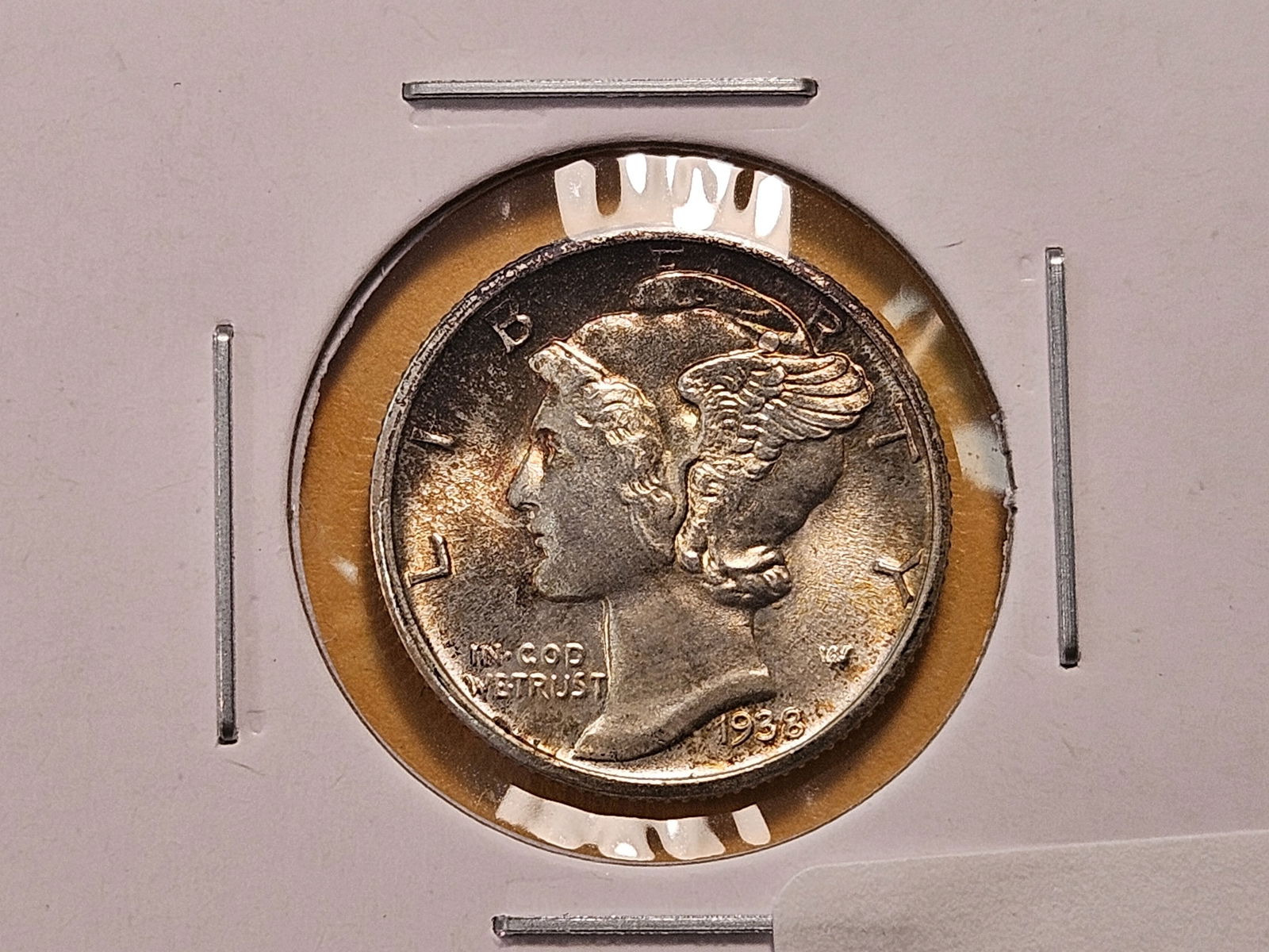 Brilliant Uncirculated 1938-D Mercury Silver Dime (1 of 4)