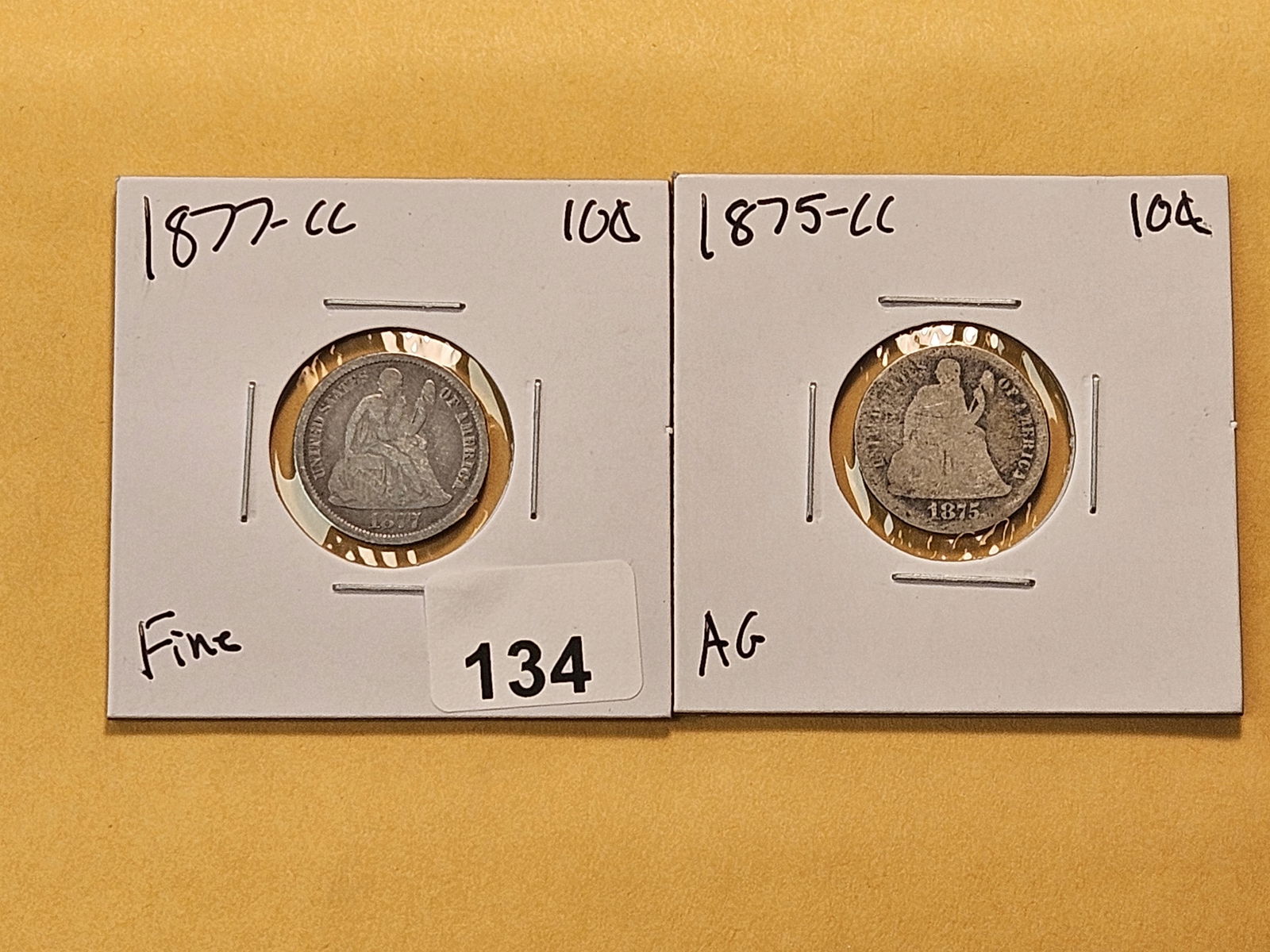 CARSON CITY! Two Mercury Silver Dimes (1 of 6)