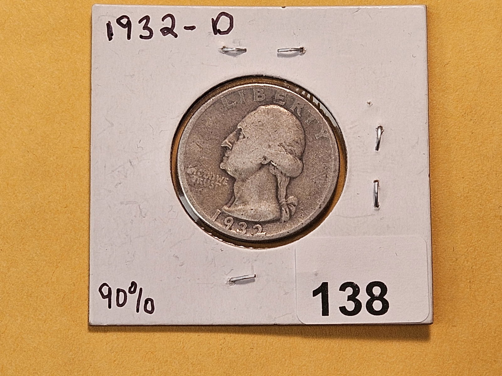 KEY DATE! 1932-D Washington Silver Quarter - 2